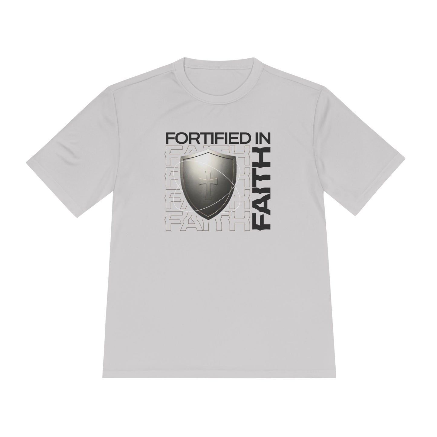 "Fortified In Faith " Unisex Moisture Wicking Tee - The Shield of Light
