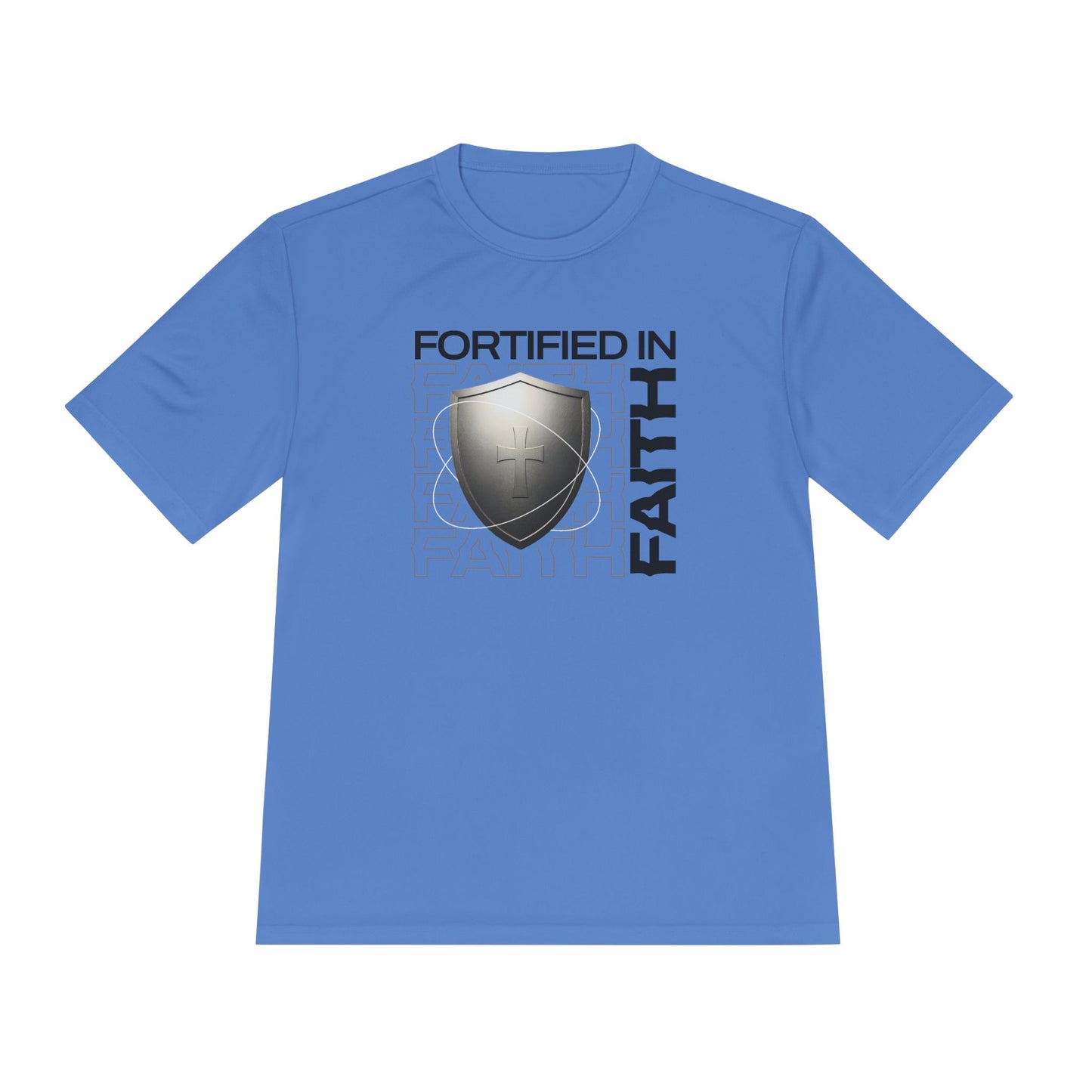 "Fortified In Faith " Unisex Moisture Wicking Tee - The Shield of Light