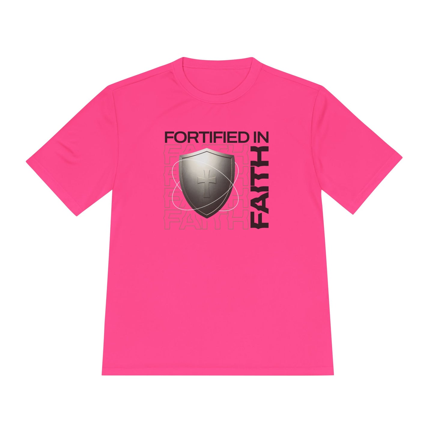 "Fortified In Faith " Unisex Moisture Wicking Tee - The Shield of Light