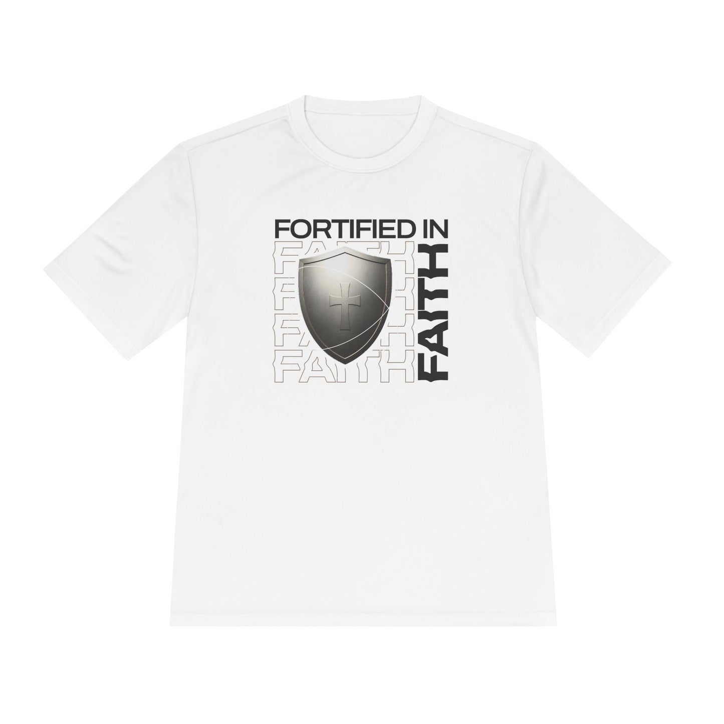 "Fortified In Faith " Unisex Moisture Wicking Tee - The Shield of Light