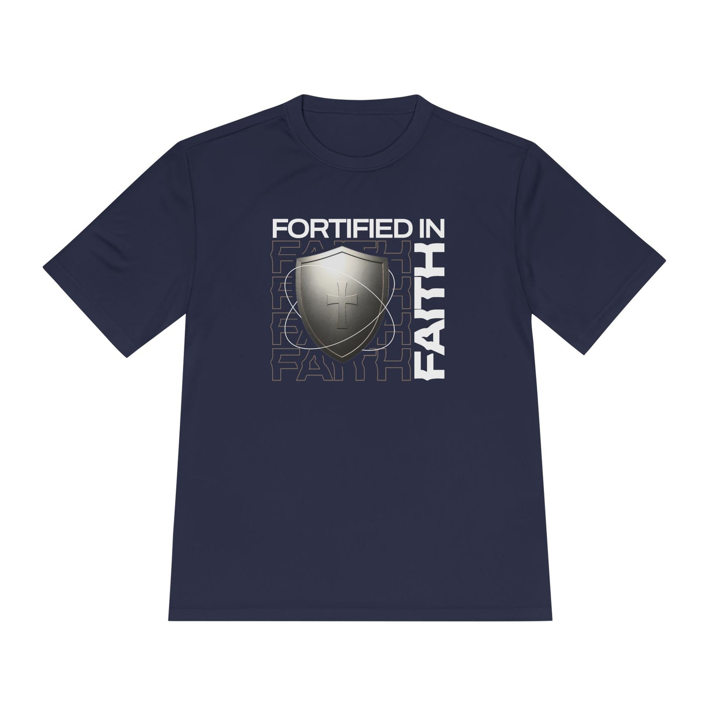 "Fortified In Faith " Unisex Moisture Wicking Tee - The Shield of Light