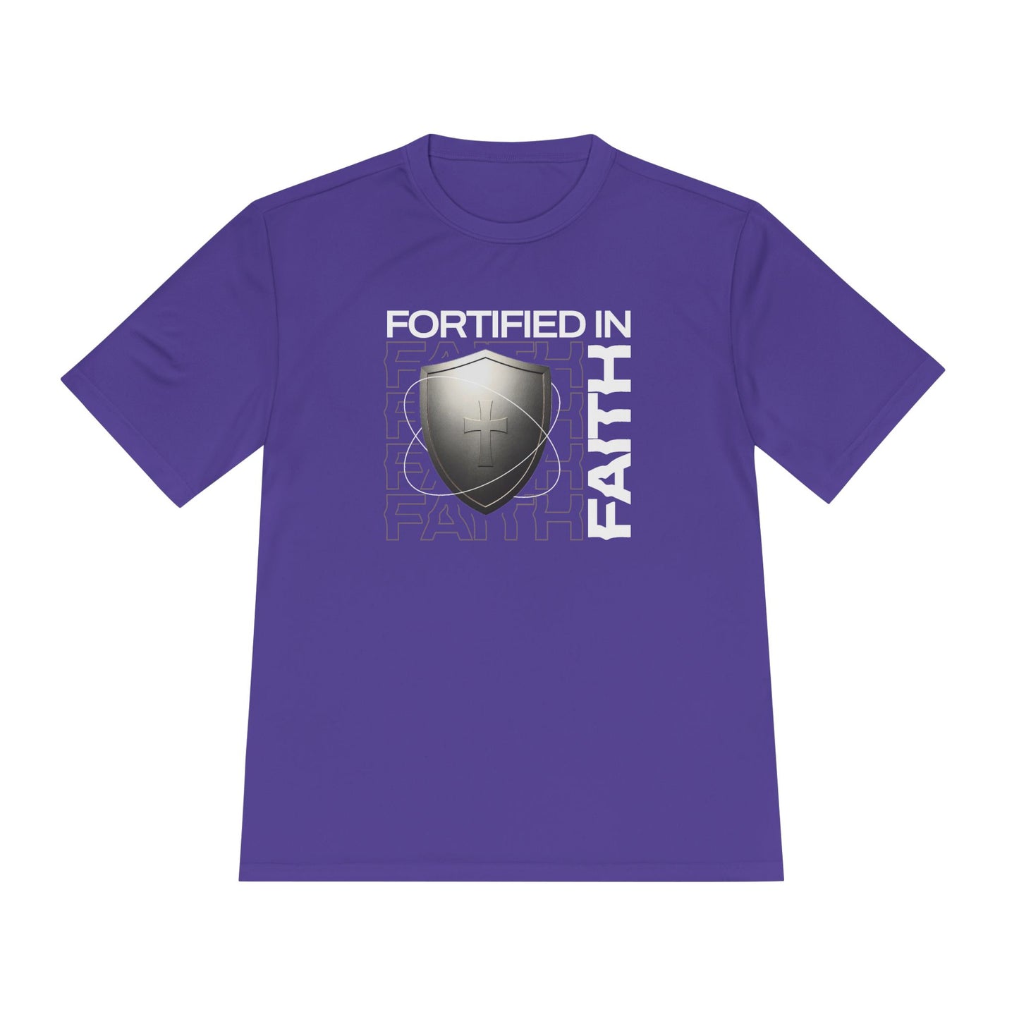 "Fortified In Faith " Unisex Moisture Wicking Tee - The Shield of Light