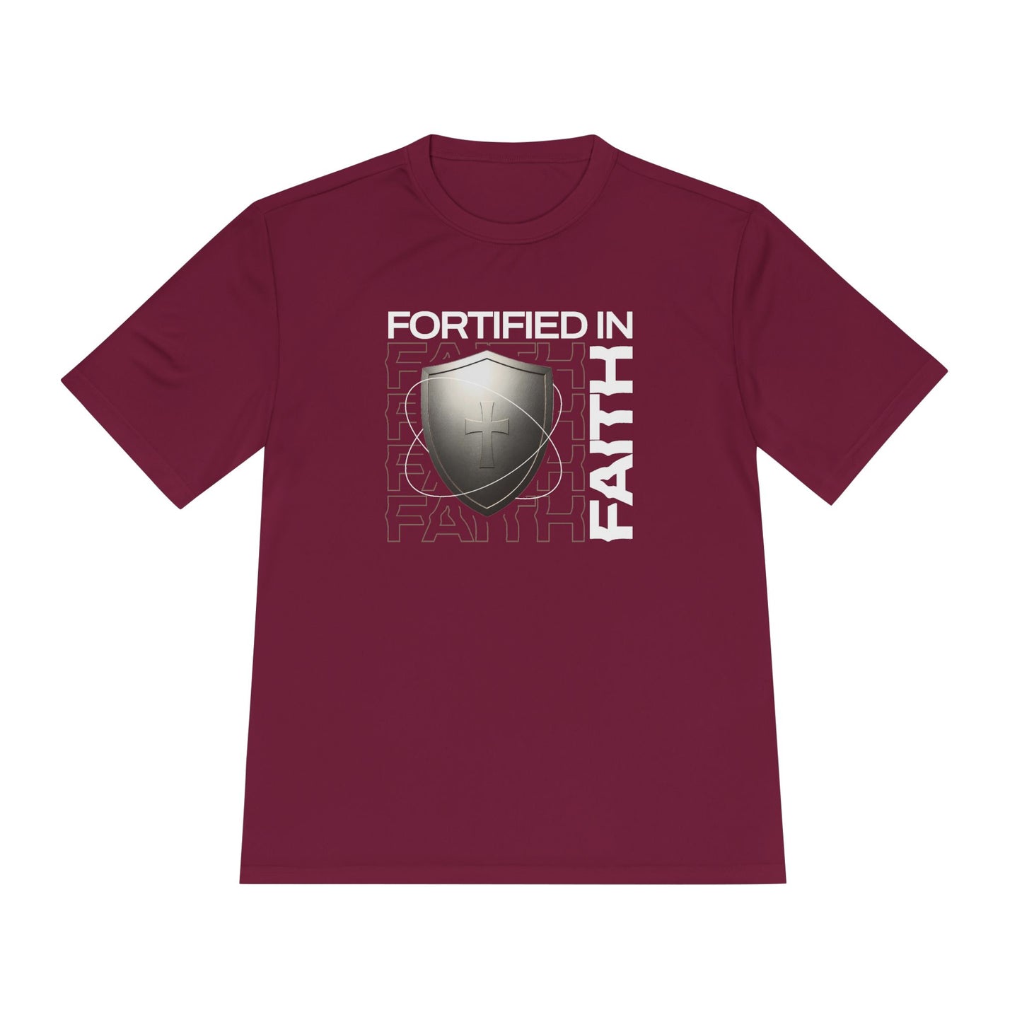 "Fortified In Faith " Unisex Moisture Wicking Tee - The Shield of Light