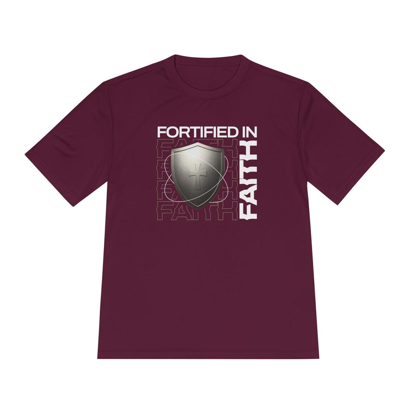 "Fortified In Faith " Unisex Moisture Wicking Tee - The Shield of Light