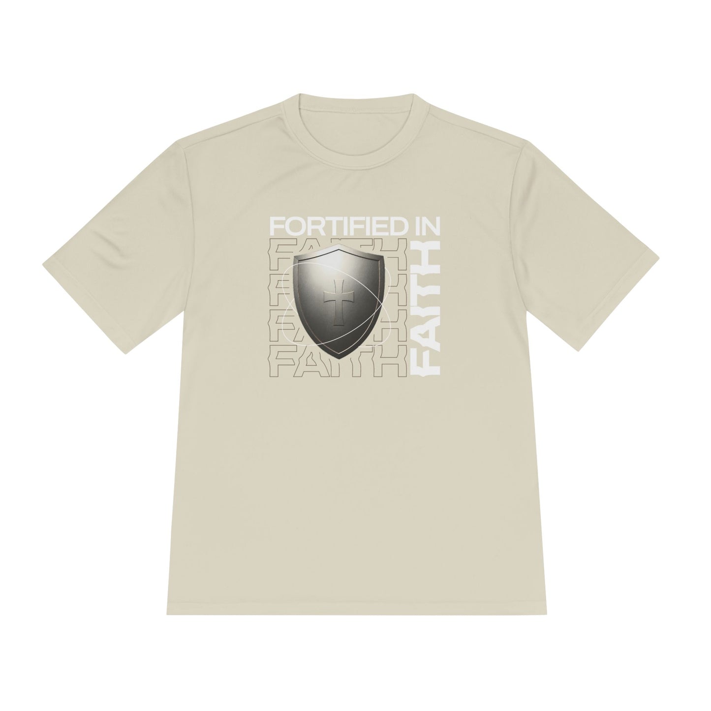"Fortified In Faith " Unisex Moisture Wicking Tee - The Shield of Light