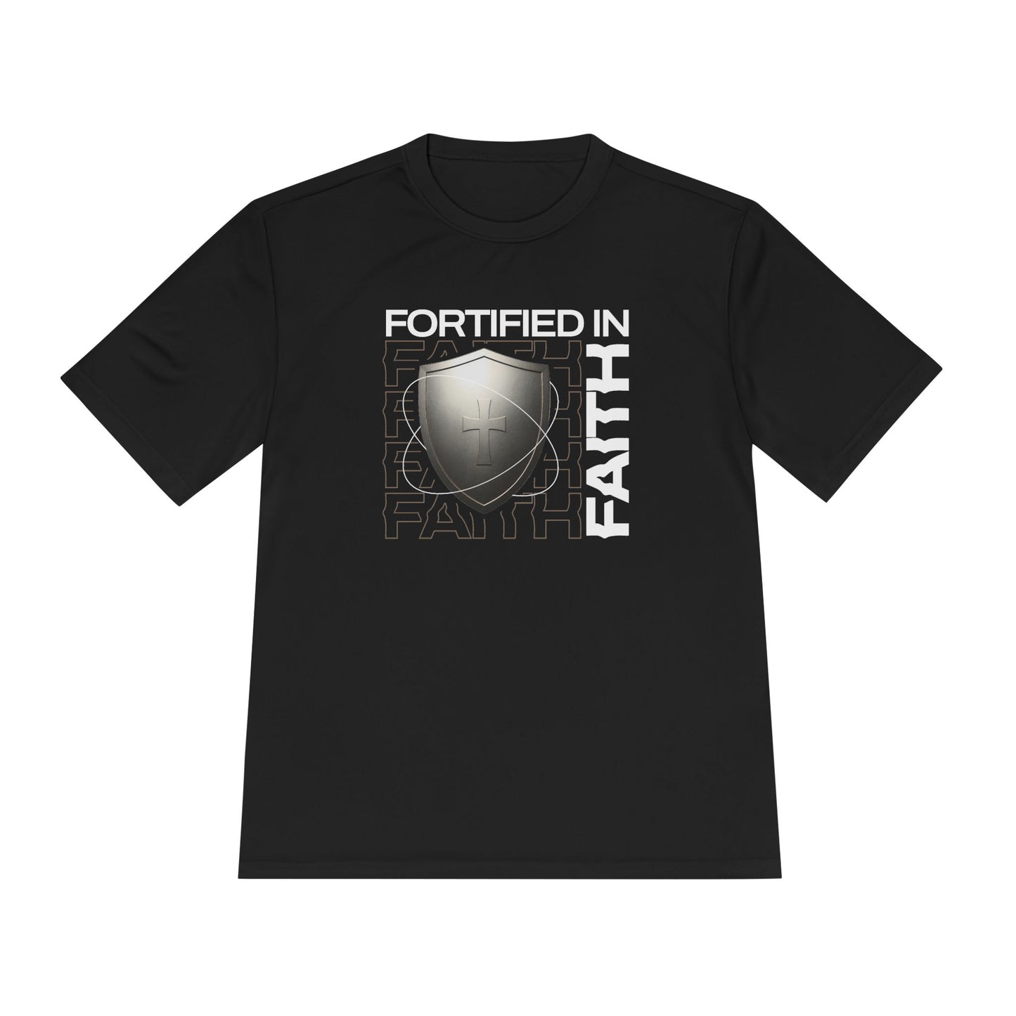 "Fortified In Faith " Unisex Moisture Wicking Tee - The Shield of Light