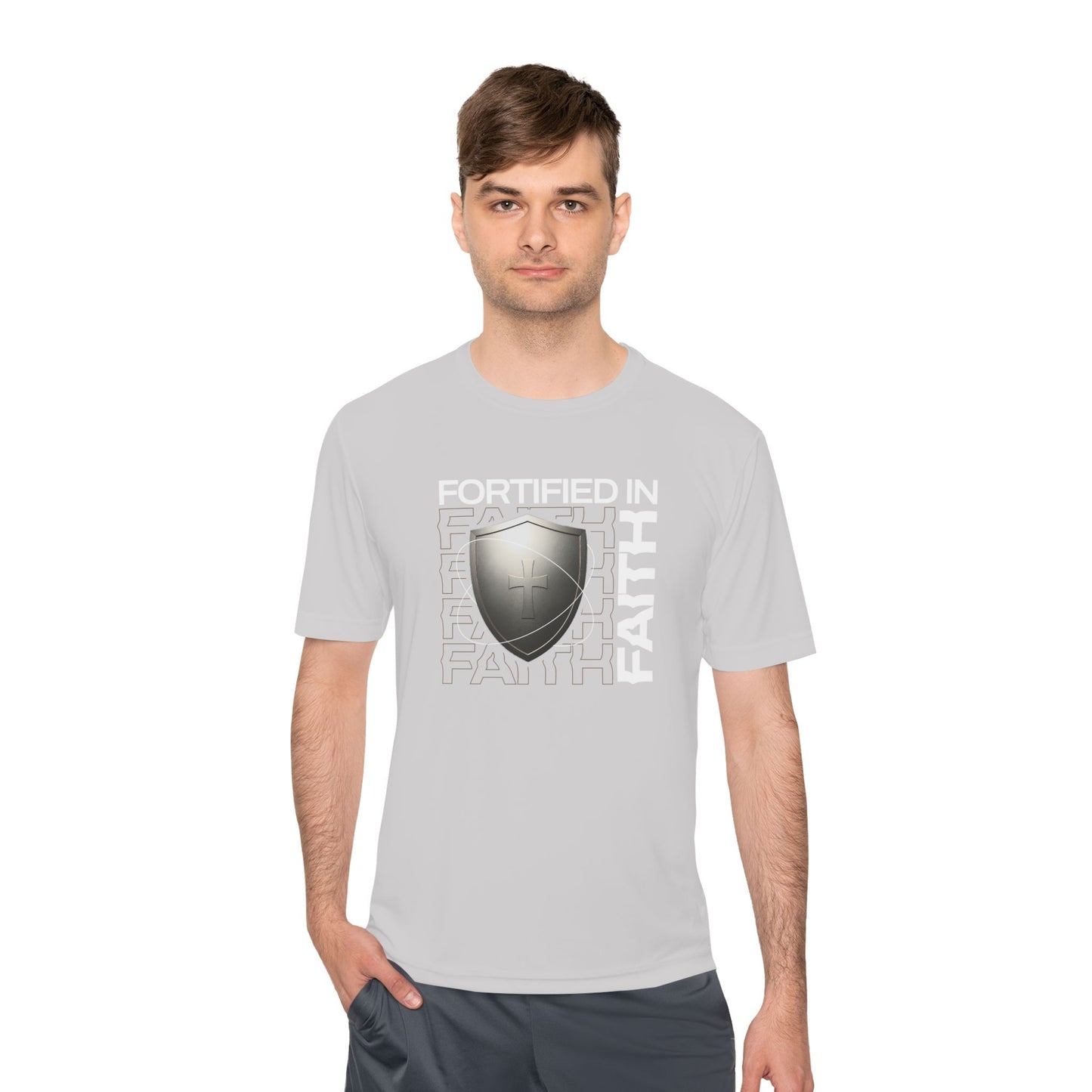 "Fortified In Faith " Unisex Moisture Wicking Tee - The Shield of Light