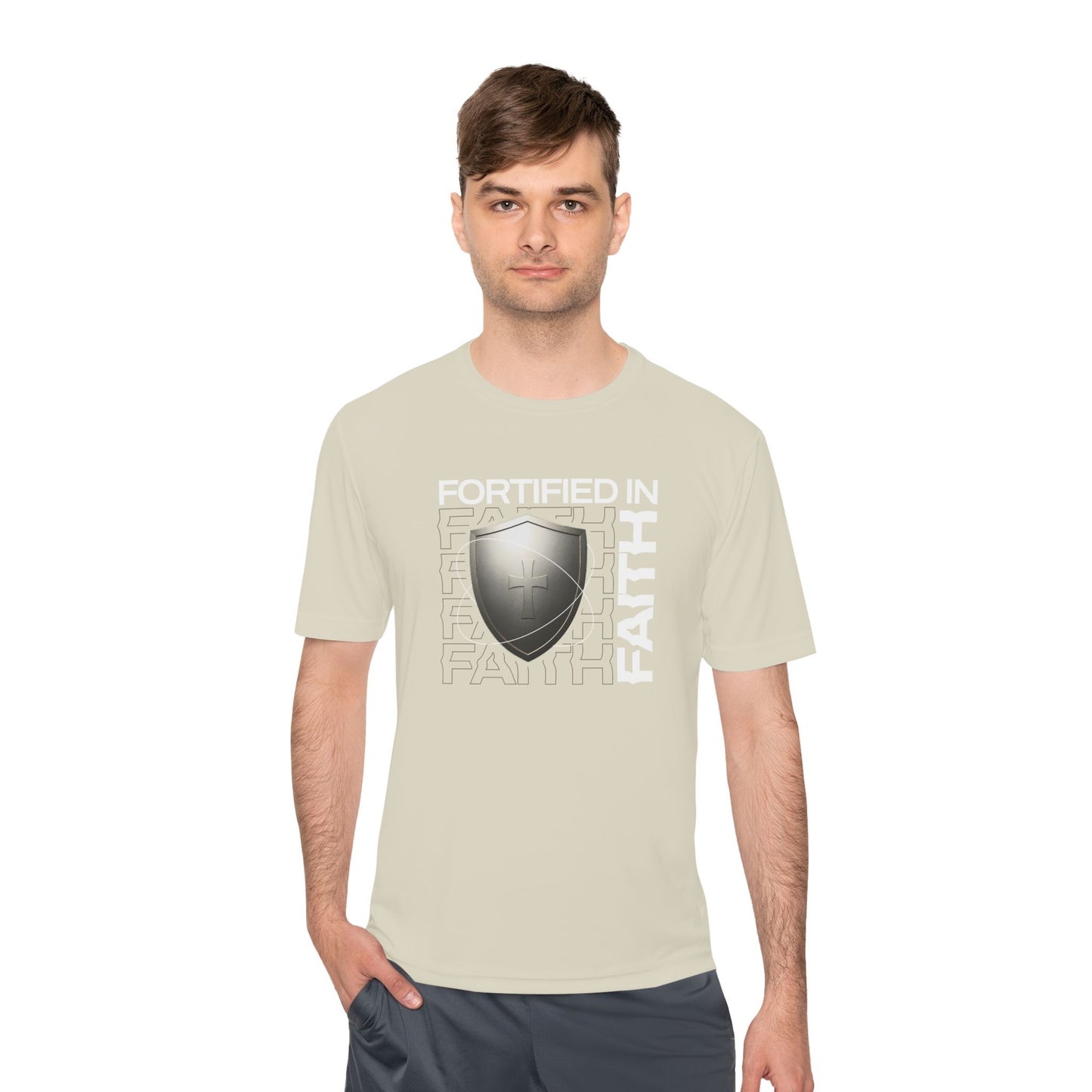 "Fortified In Faith " Unisex Moisture Wicking Tee - The Shield of Light