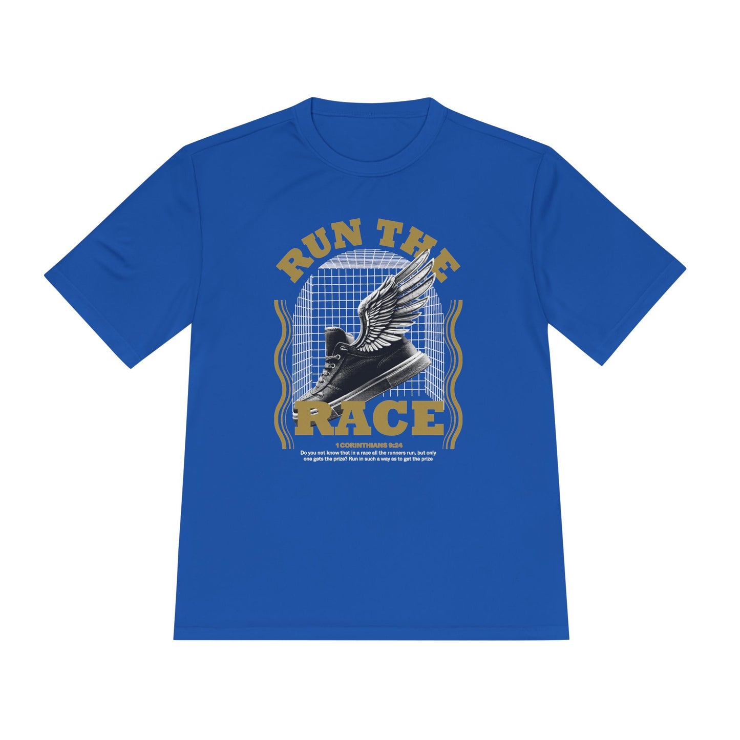 "Run The Race " Unisex Moisture Wicking Tee - The Shield of Light