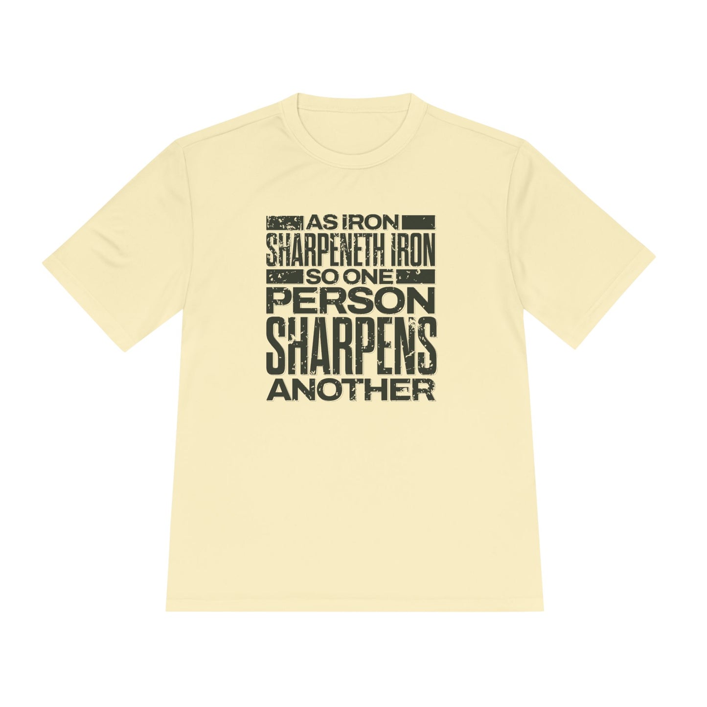 "As Iron Sharpeneth Iron So One Person Sharpens Another" Unisex Moisture Wicking Tee - The Shield of Light