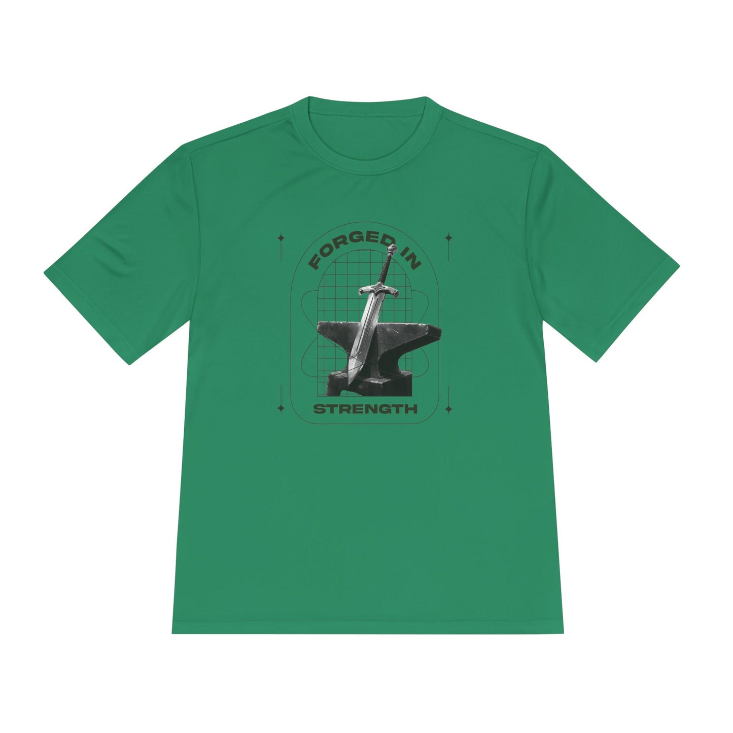 "Forged In Strength" Unisex Moisture Wicking Tee - The Shield of Light