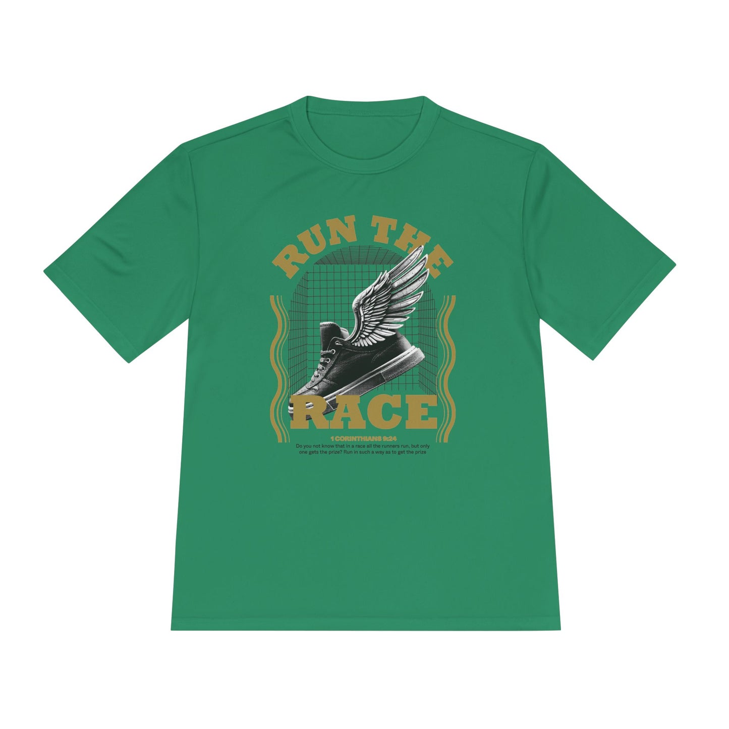 "Run The Race " Unisex Moisture Wicking Tee - The Shield of Light