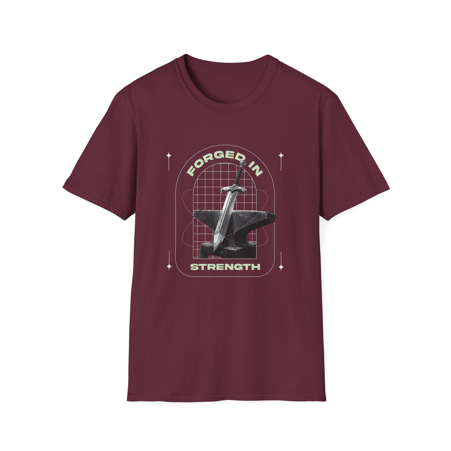 "Forged In Strength" Unisex Softstyle T-Shirt - The Shield of Light