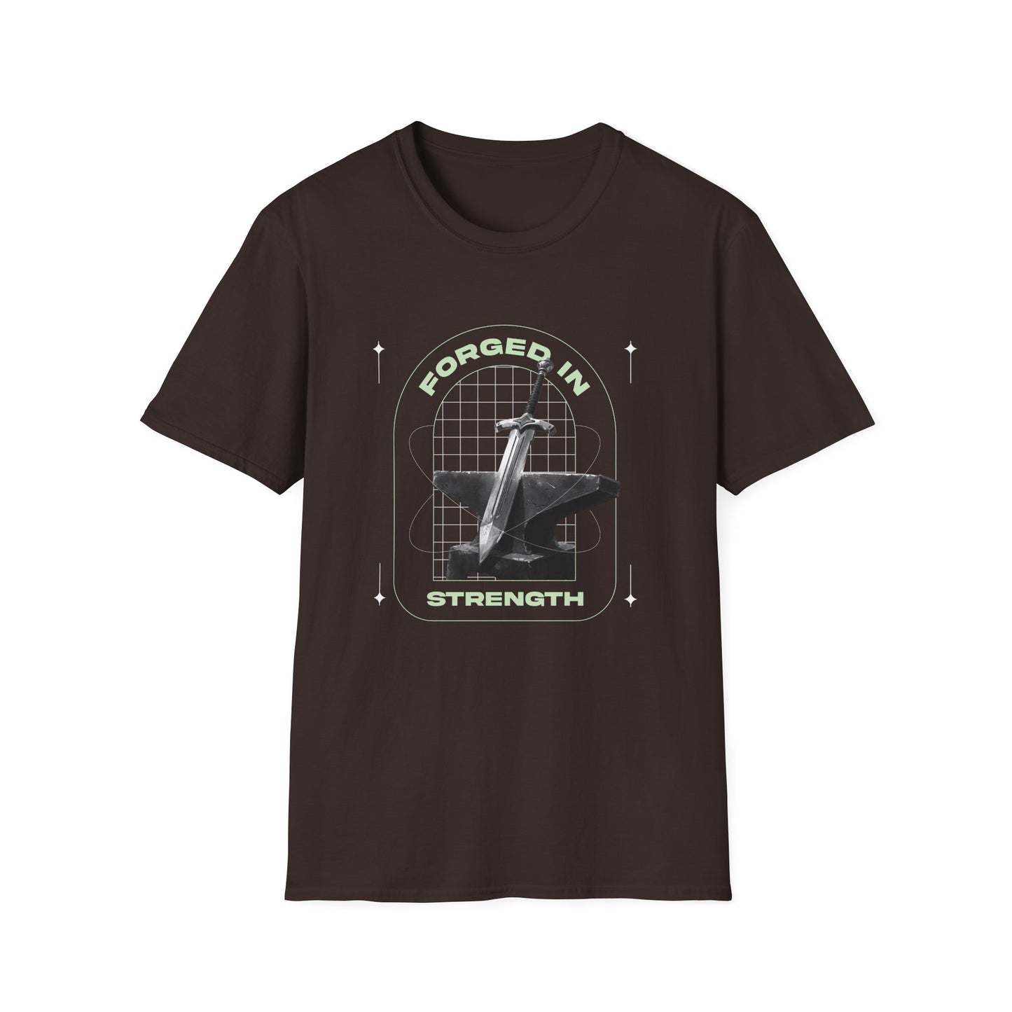 "Forged In Strength" Unisex Softstyle T-Shirt - The Shield of Light