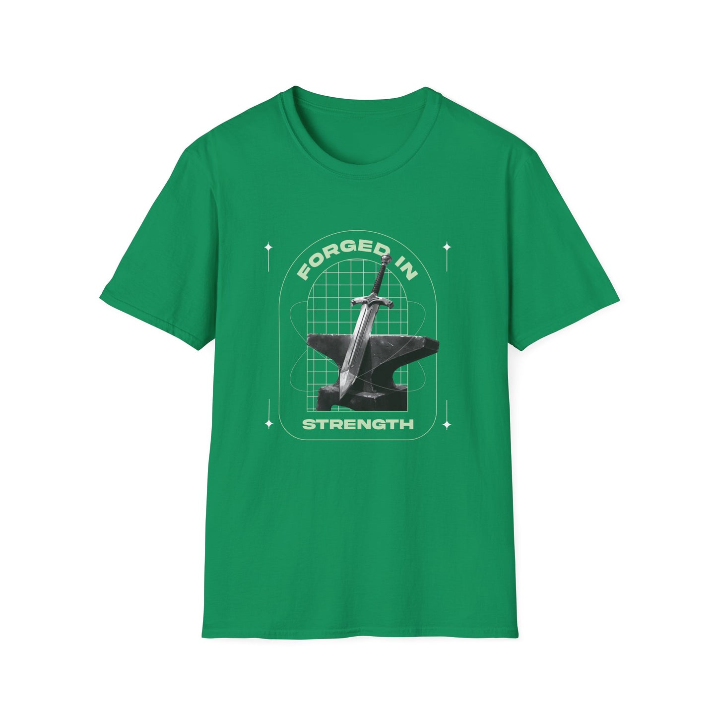 "Forged In Strength" Unisex Softstyle T-Shirt - The Shield of Light
