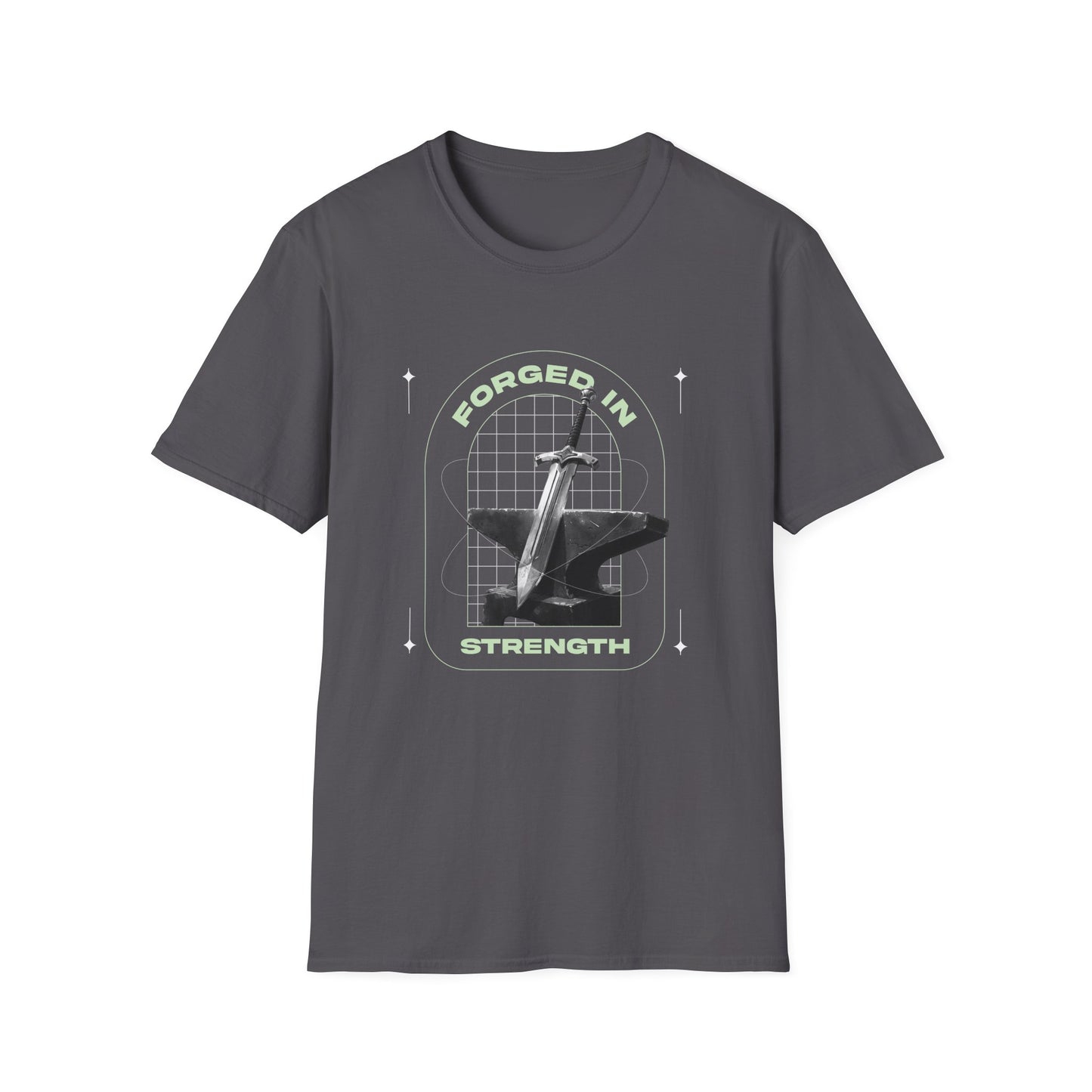 "Forged In Strength" Unisex Softstyle T-Shirt - The Shield of Light