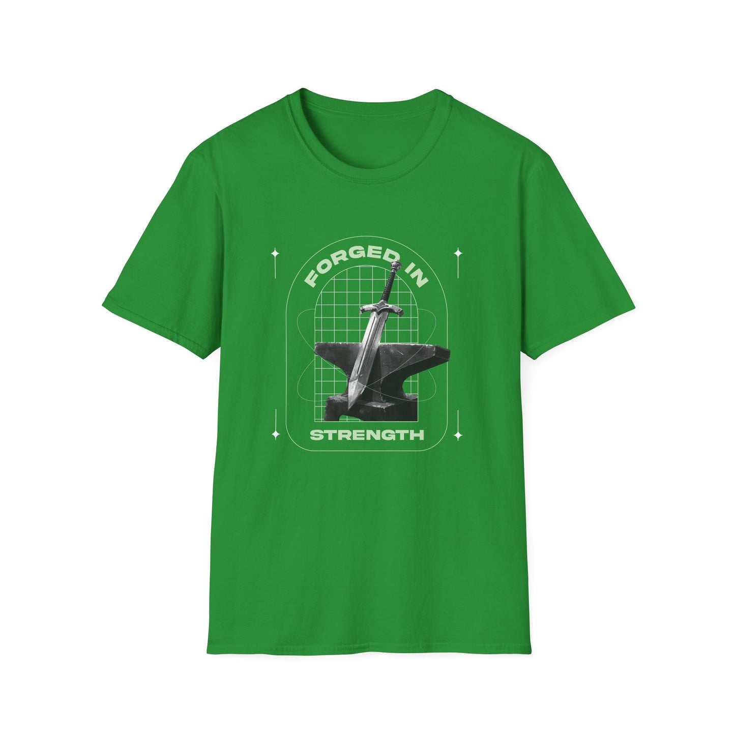 "Forged In Strength" Unisex Softstyle T-Shirt - The Shield of Light