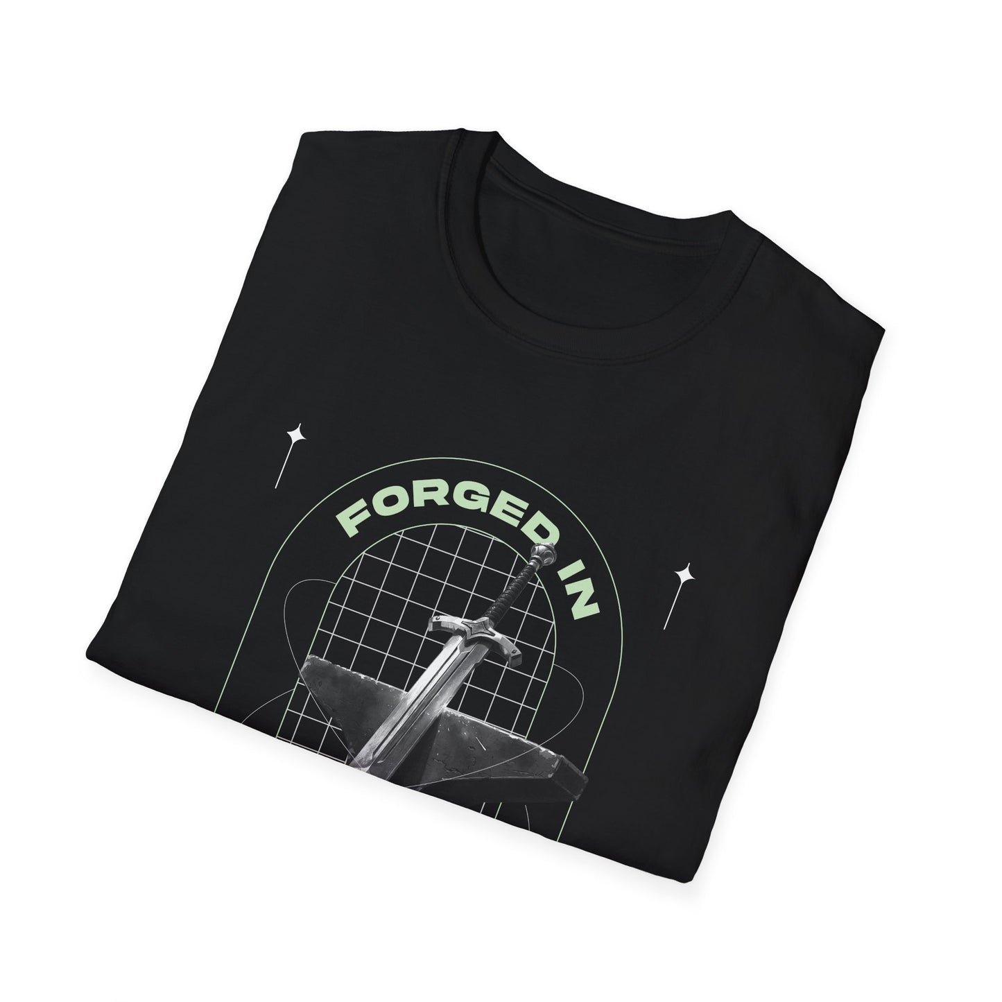 "Forged In Strength" Unisex Softstyle T-Shirt - The Shield of Light