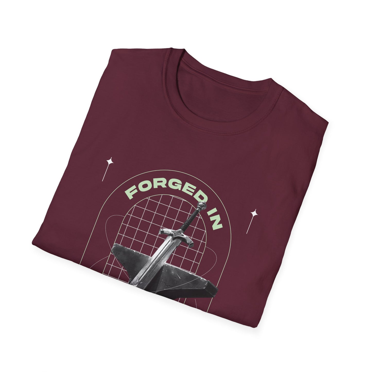 "Forged In Strength" Unisex Softstyle T-Shirt - The Shield of Light