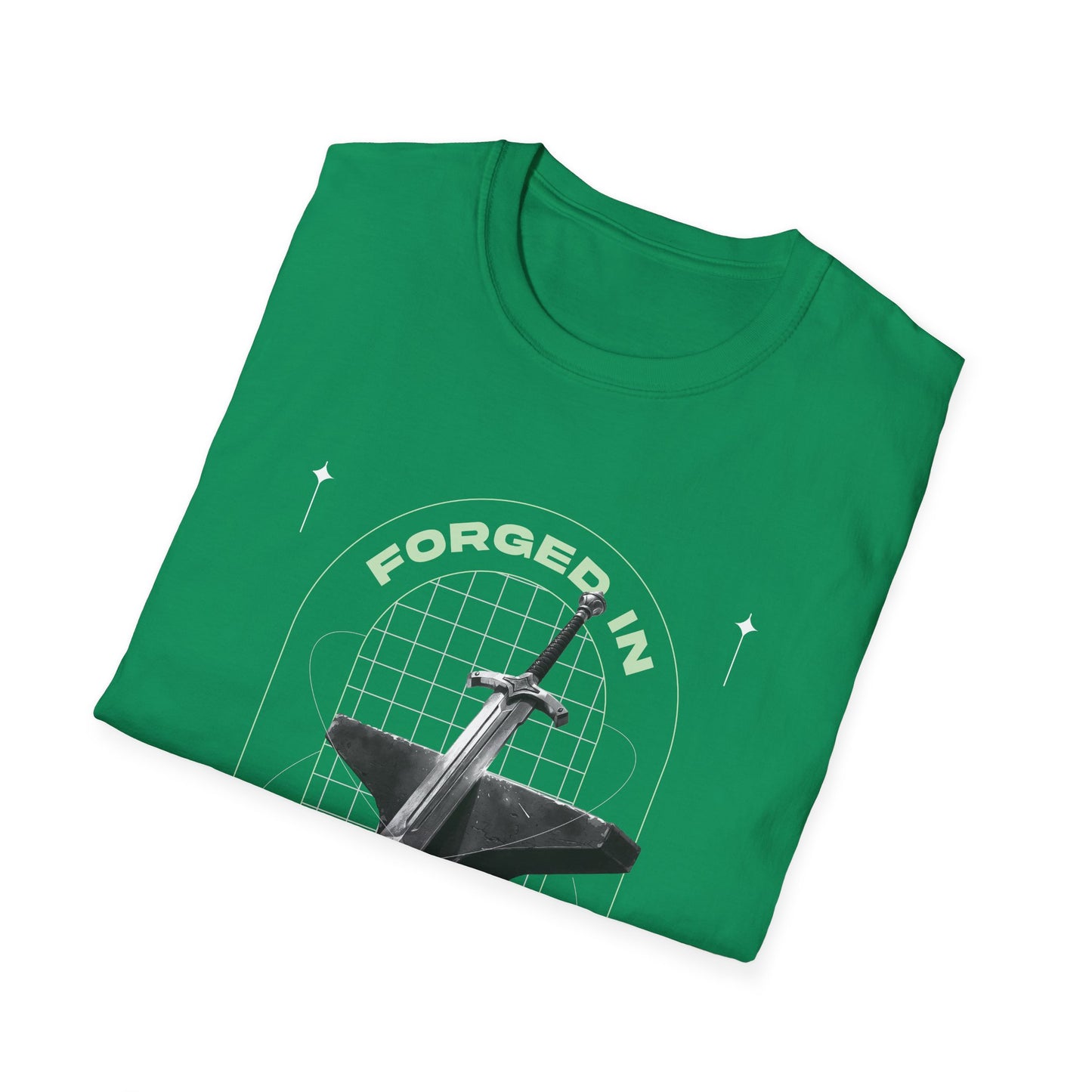 "Forged In Strength" Unisex Softstyle T-Shirt - The Shield of Light