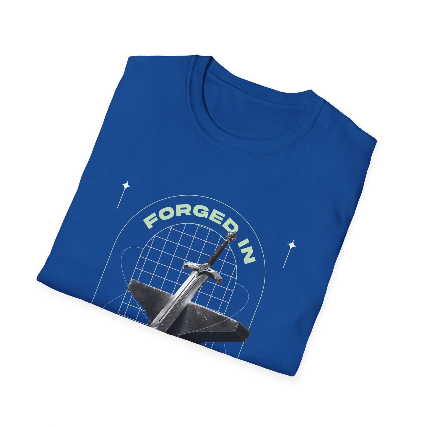 "Forged In Strength" Unisex Softstyle T-Shirt - The Shield of Light