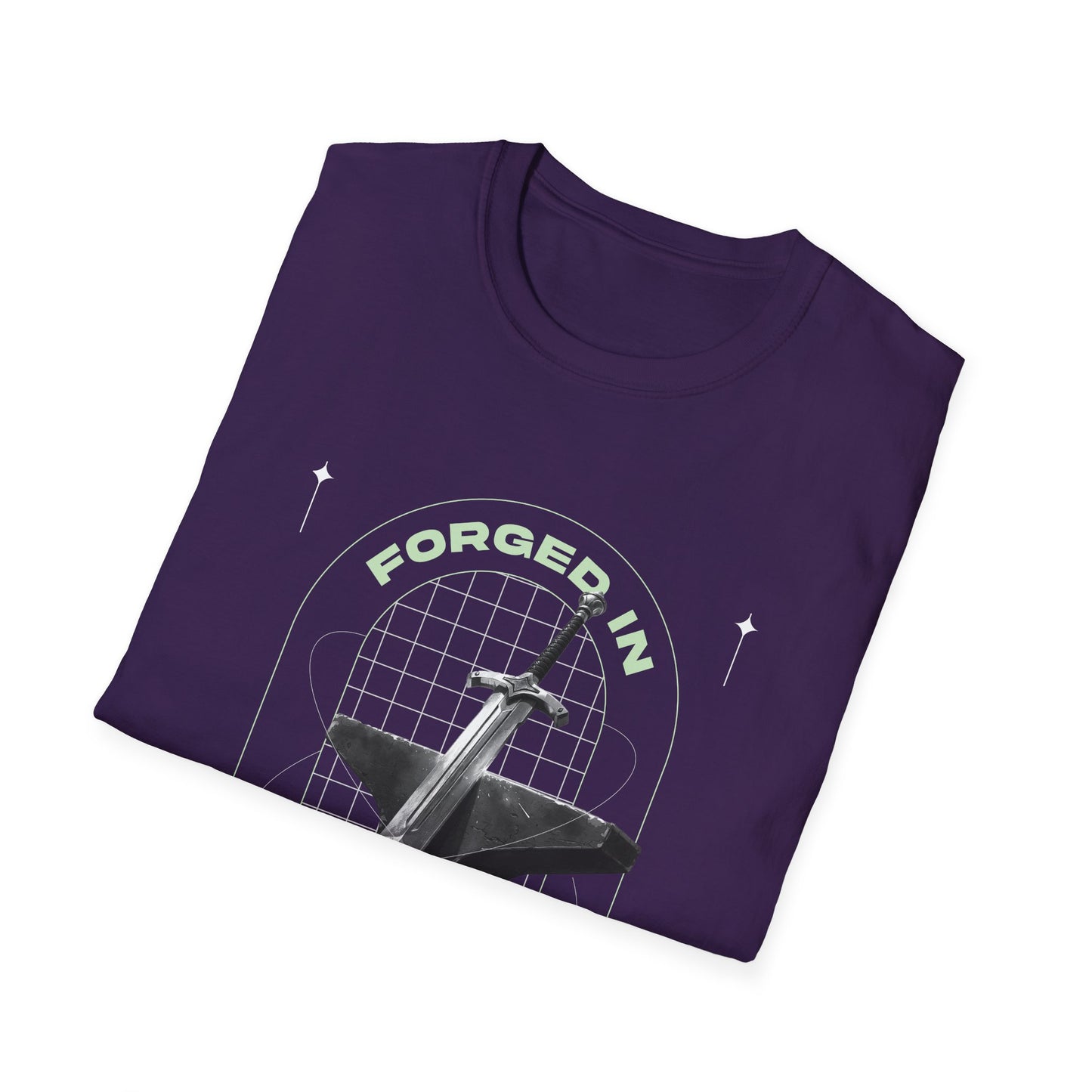"Forged In Strength" Unisex Softstyle T-Shirt - The Shield of Light
