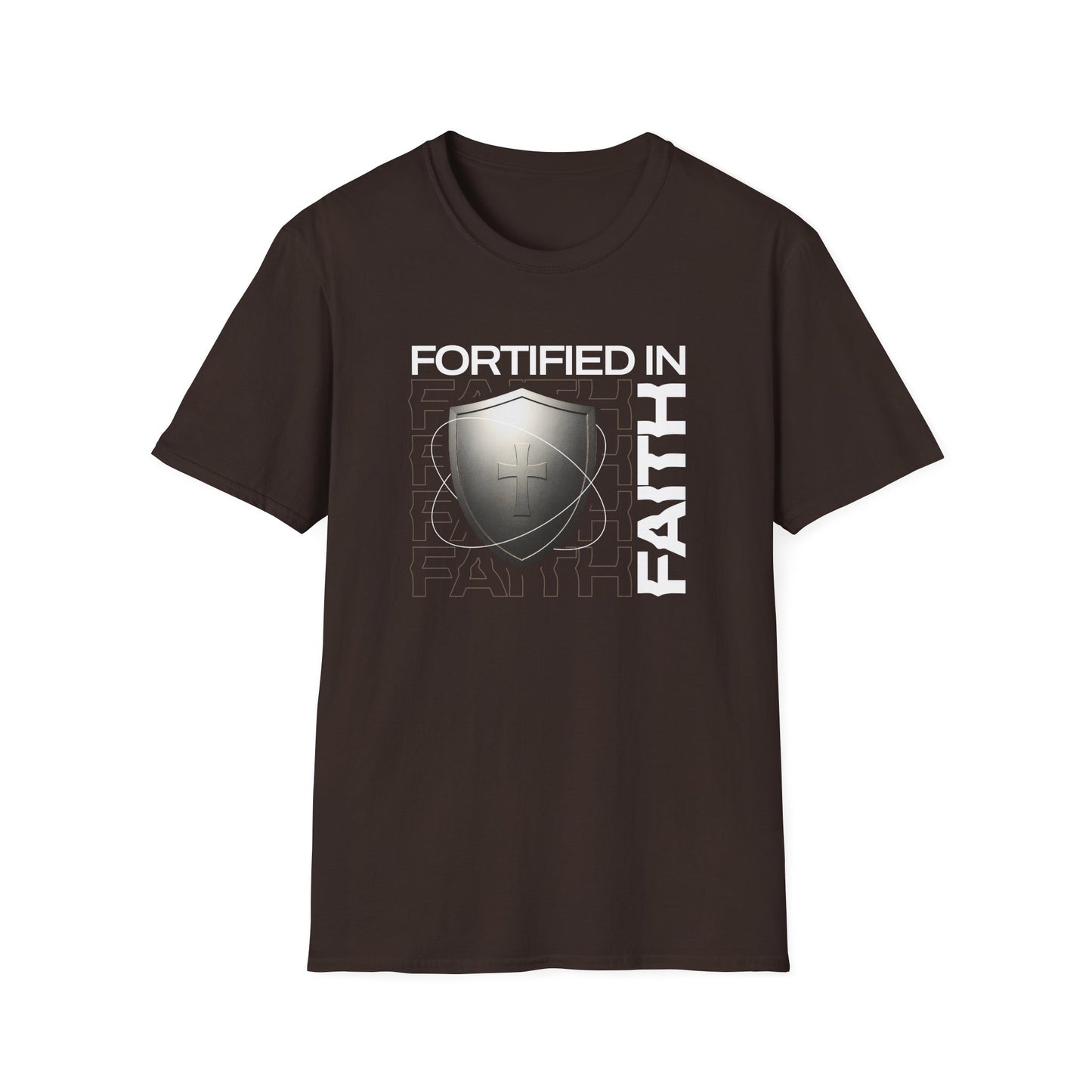 "Fortified In Faith " Unisex Softstyle T-Shirt - The Shield of Light