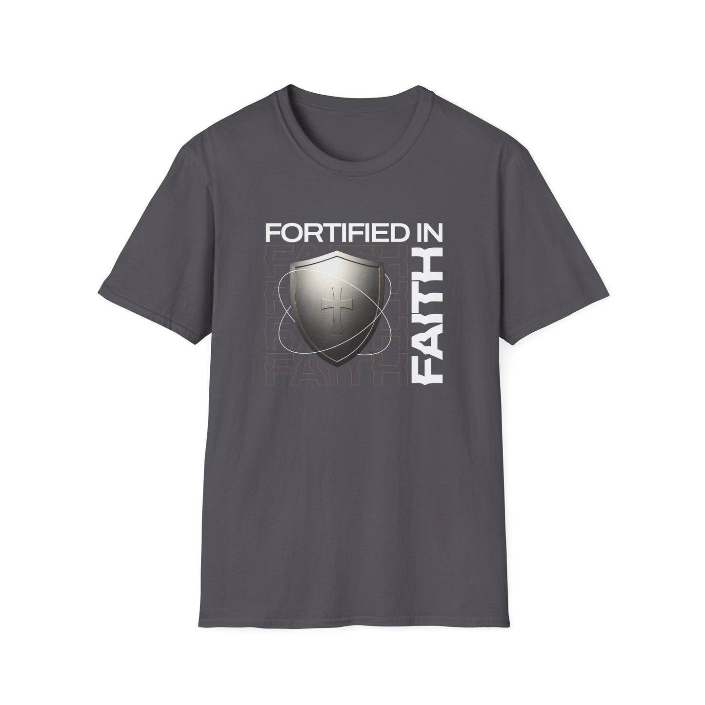 "Fortified In Faith " Unisex Softstyle T-Shirt - The Shield of Light