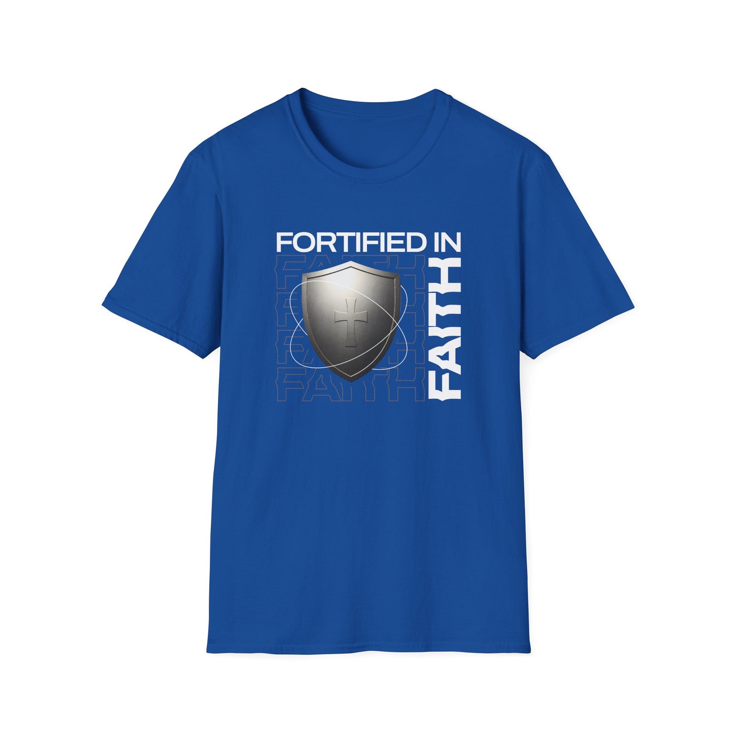 "Fortified In Faith " Unisex Softstyle T-Shirt - The Shield of Light