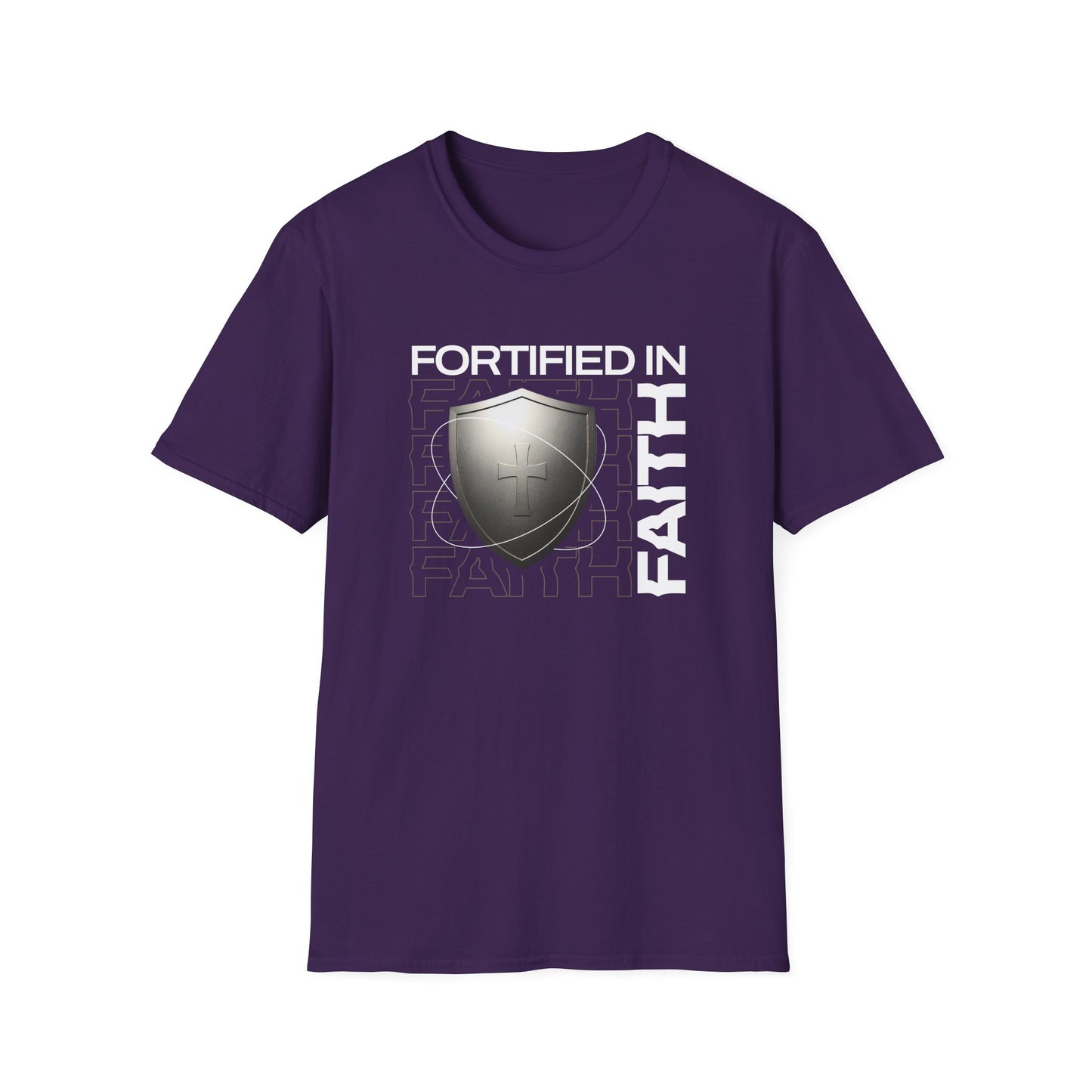 "Fortified In Faith " Unisex Softstyle T-Shirt - The Shield of Light
