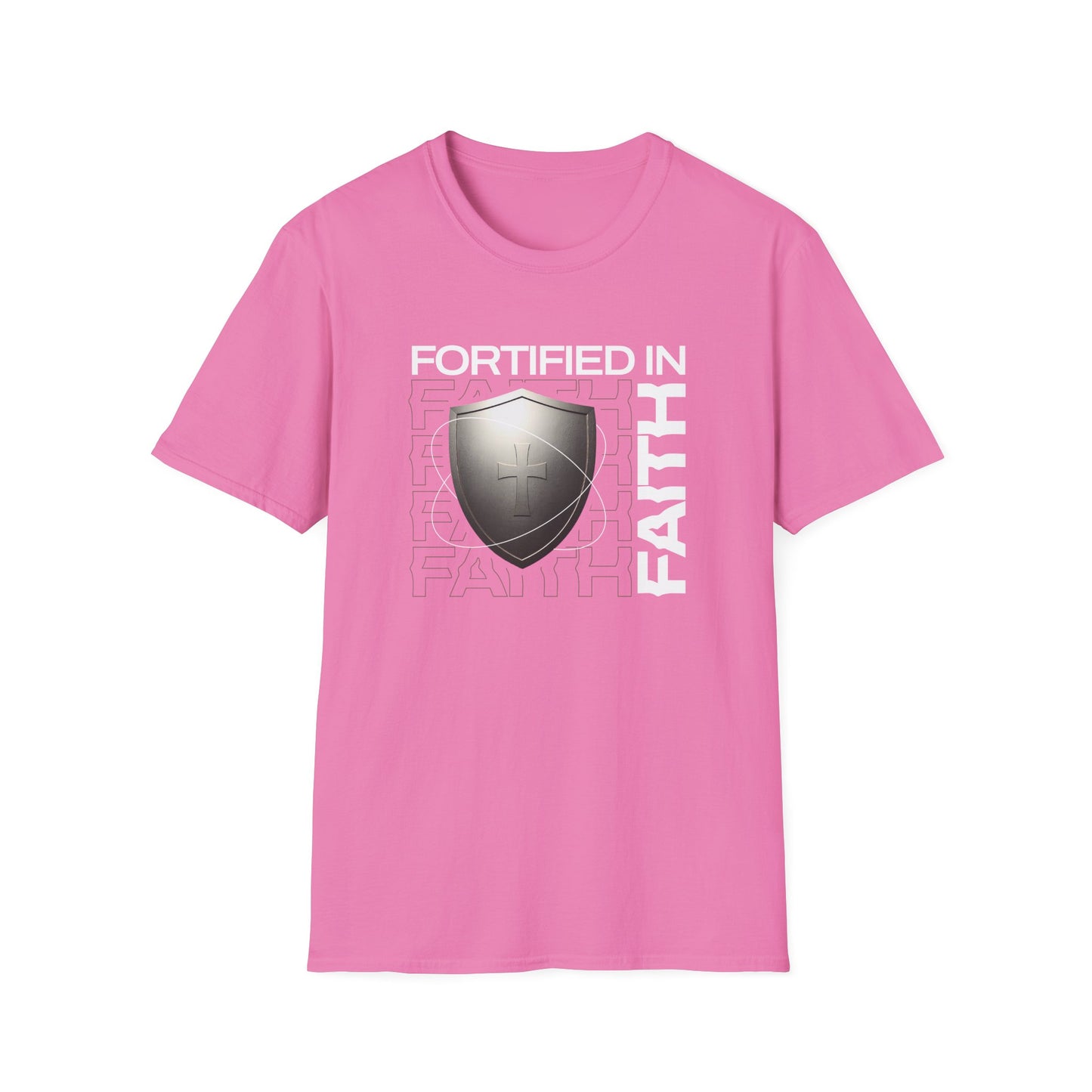 "Fortified In Faith " Unisex Softstyle T-Shirt - The Shield of Light