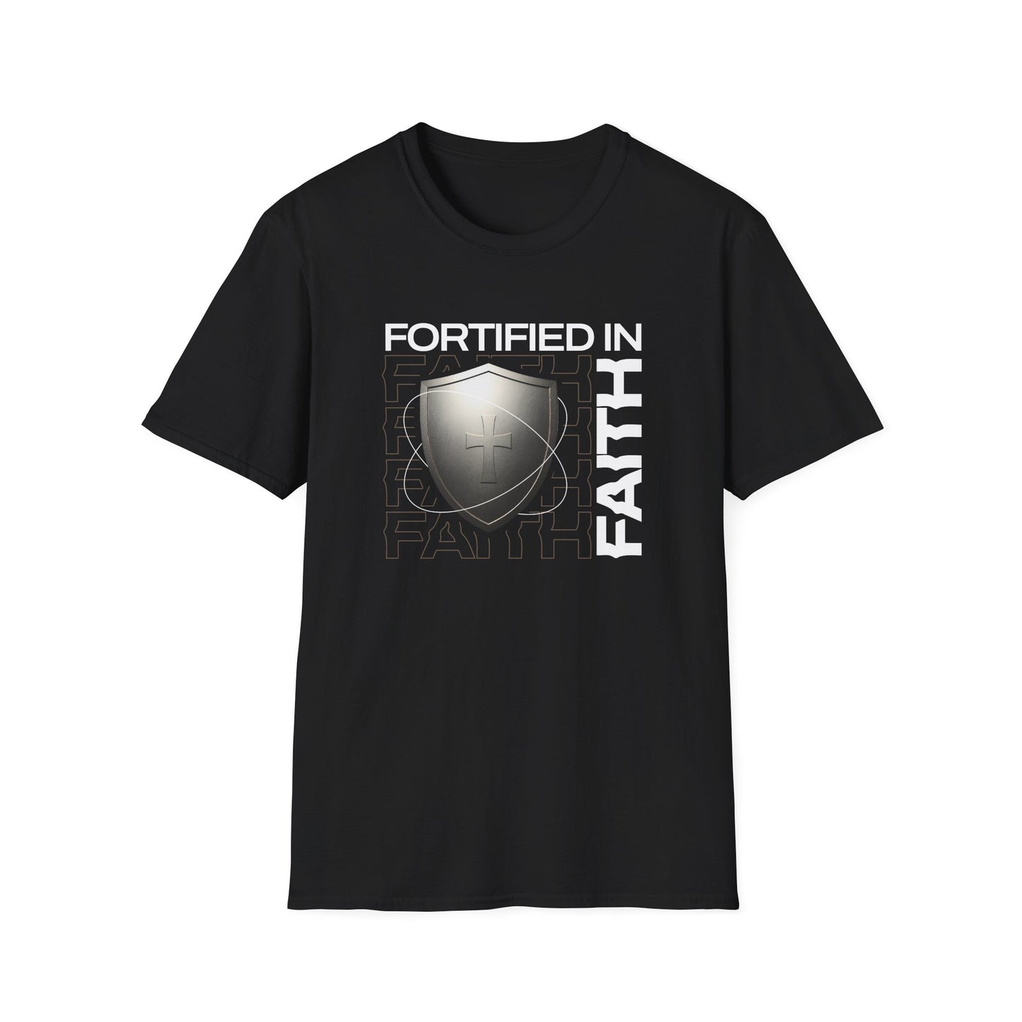 "Fortified In Faith " Unisex Softstyle T-Shirt - The Shield of Light