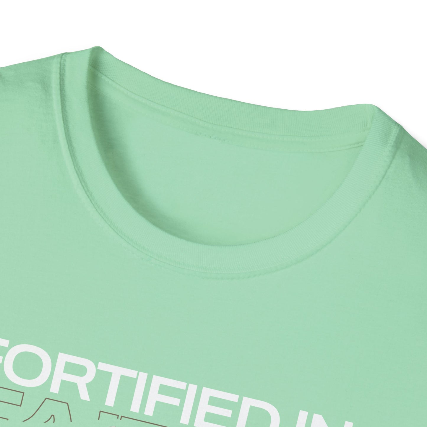 "Fortified In Faith " Unisex Softstyle T-Shirt - The Shield of Light