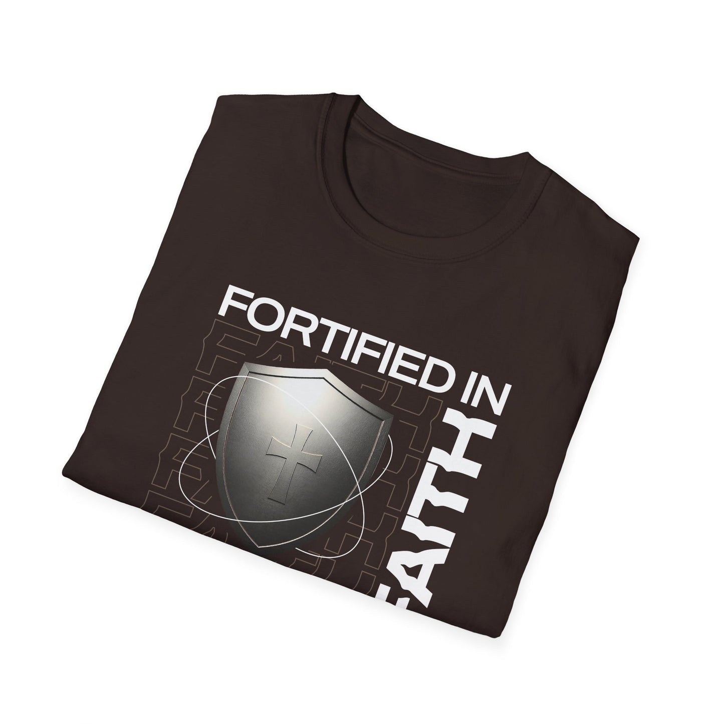 "Fortified In Faith " Unisex Softstyle T-Shirt - The Shield of Light