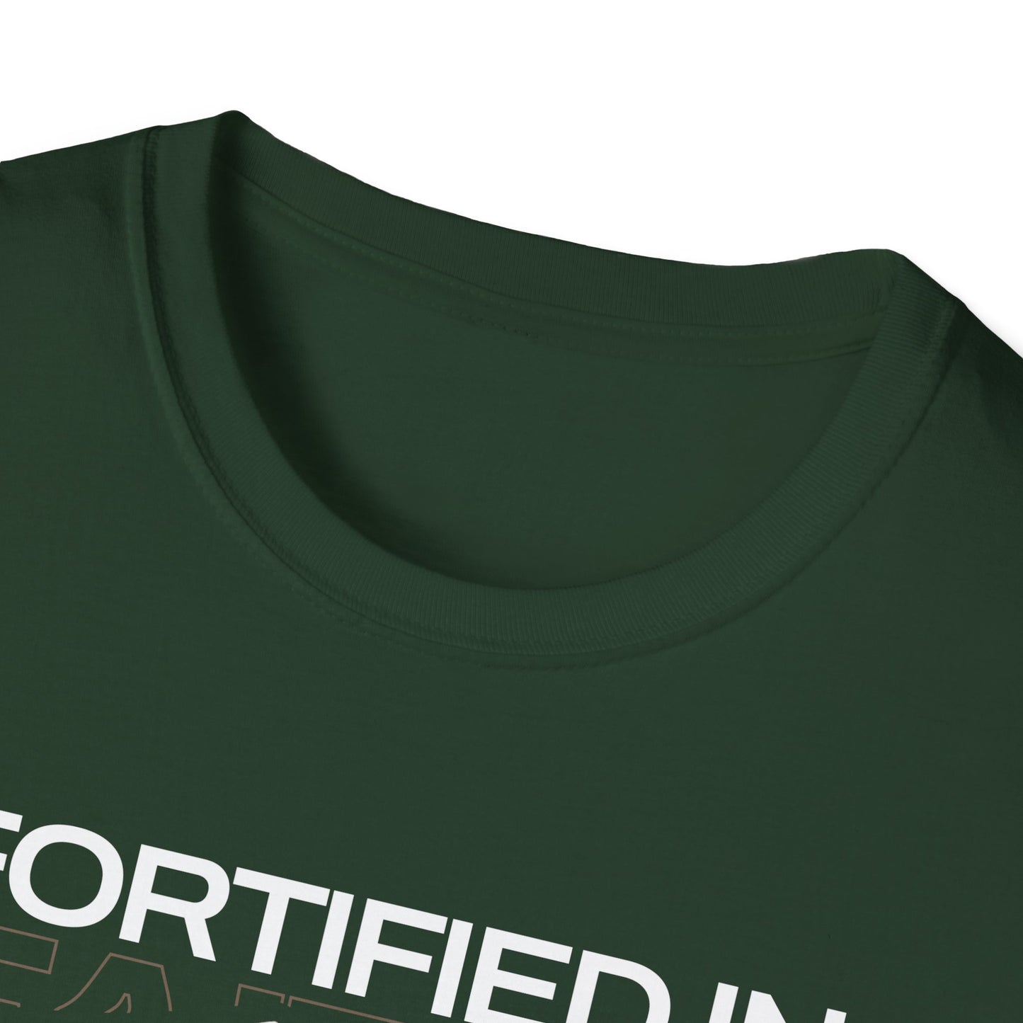 "Fortified In Faith " Unisex Softstyle T-Shirt - The Shield of Light