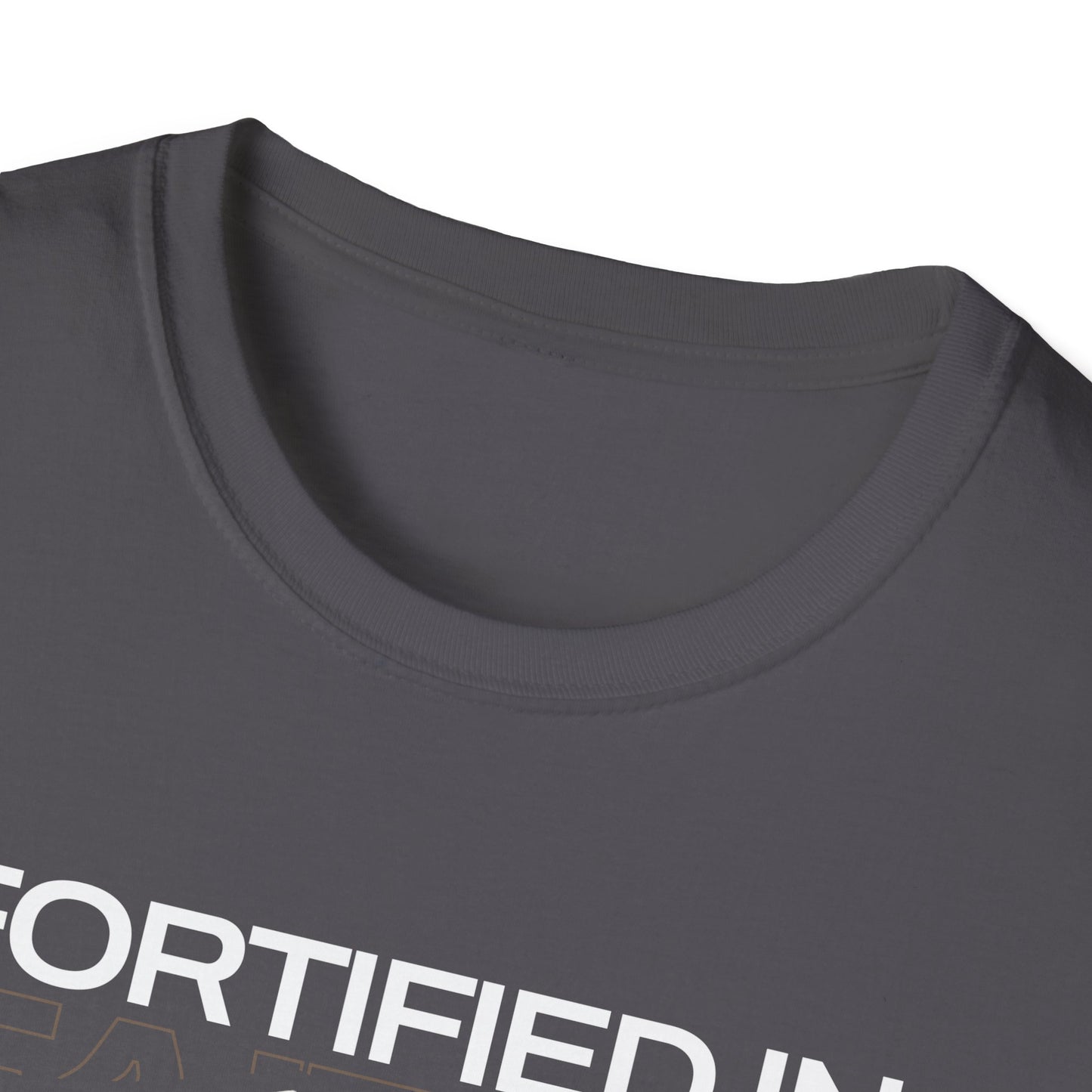"Fortified In Faith " Unisex Softstyle T-Shirt - The Shield of Light