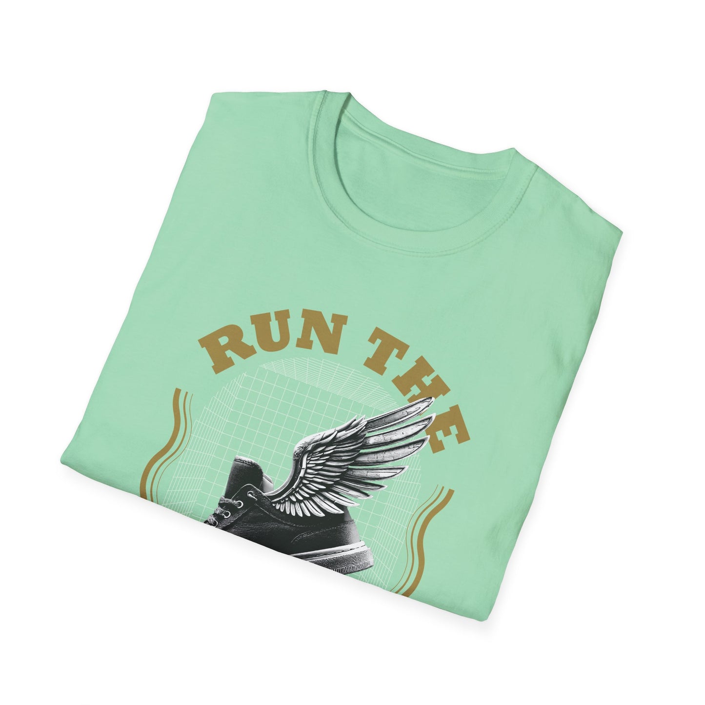 "Run The Race " Unisex Softstyle T-Shirt - The Shield of Light