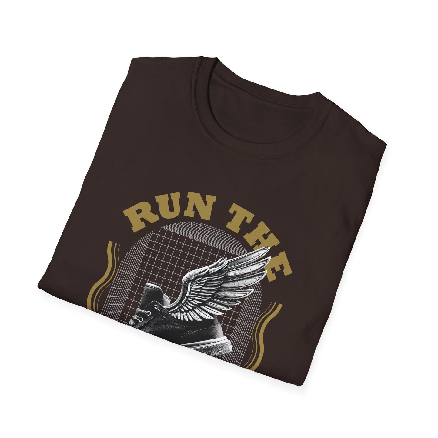 "Run The Race " Unisex Softstyle T-Shirt - The Shield of Light