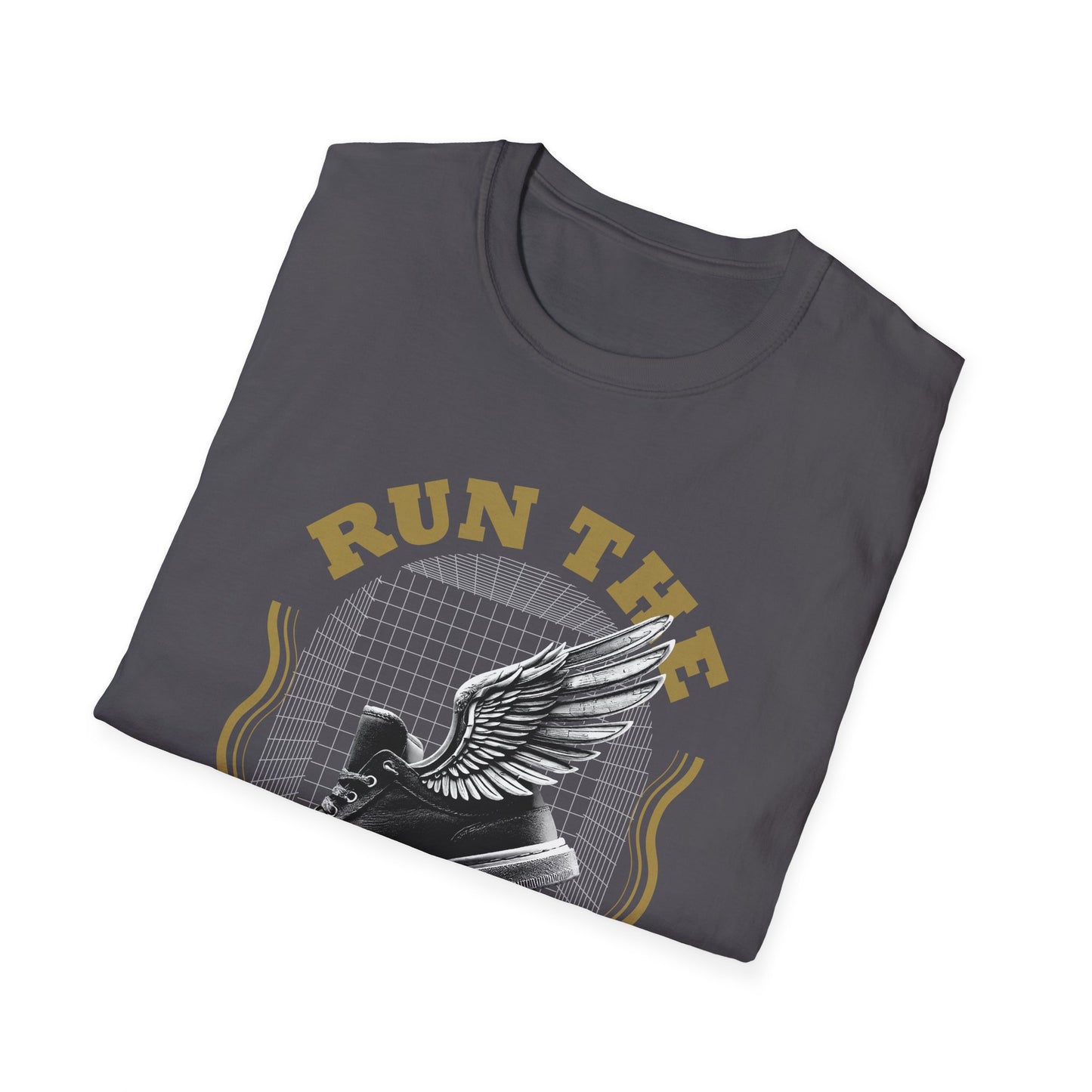 "Run The Race " Unisex Softstyle T-Shirt - The Shield of Light
