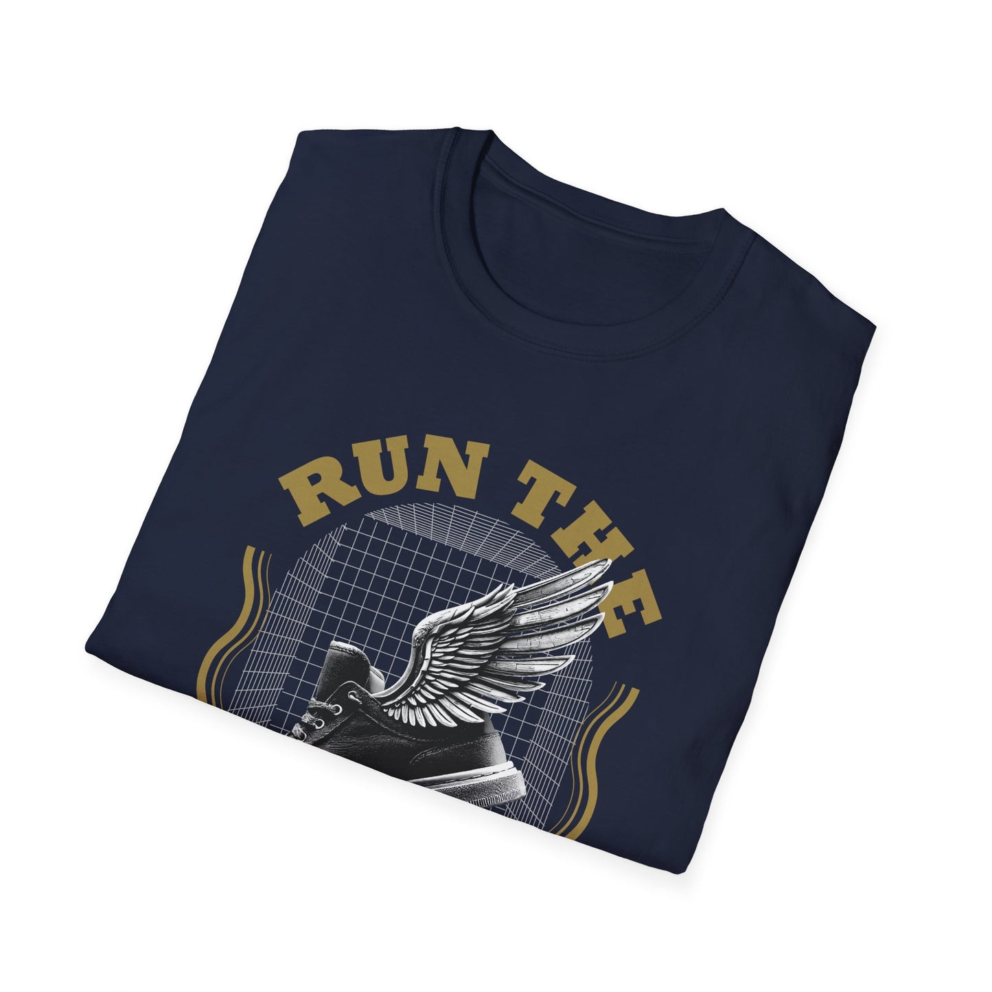 "Run The Race " Unisex Softstyle T-Shirt - The Shield of Light
