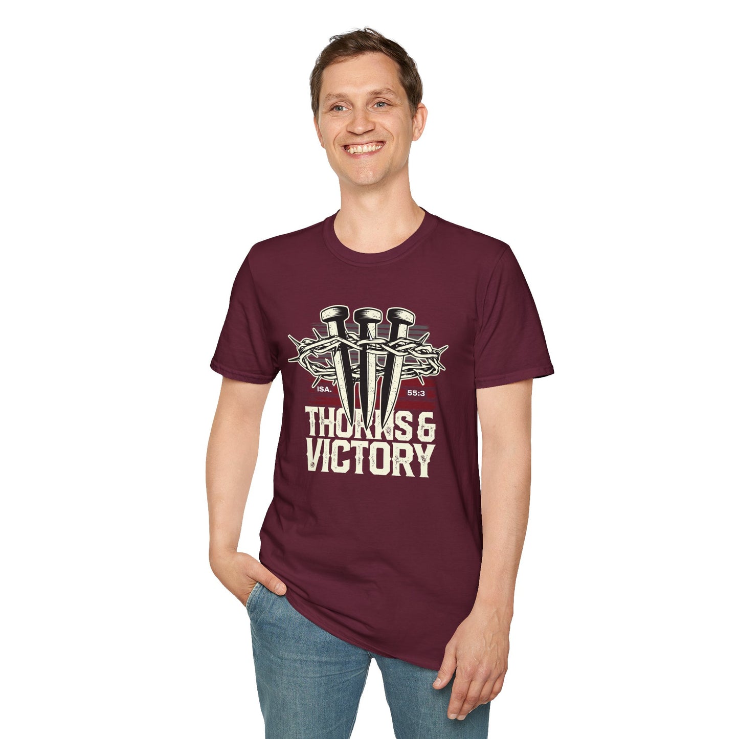 "Thorns & Victory" Unisex Softstyle T-Shirt - The Shield of Light