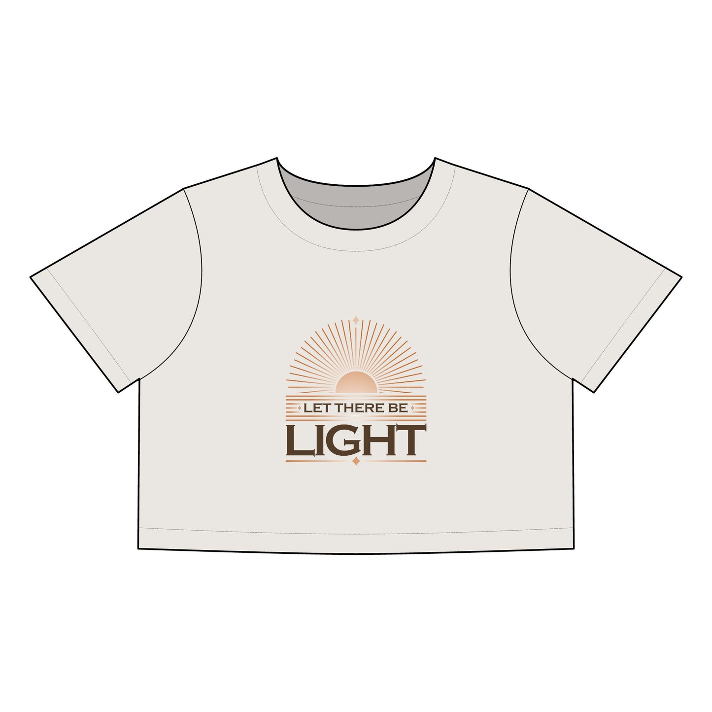 "Let There Be Light" Unisex Faded Crop Tee - The Shield of Light