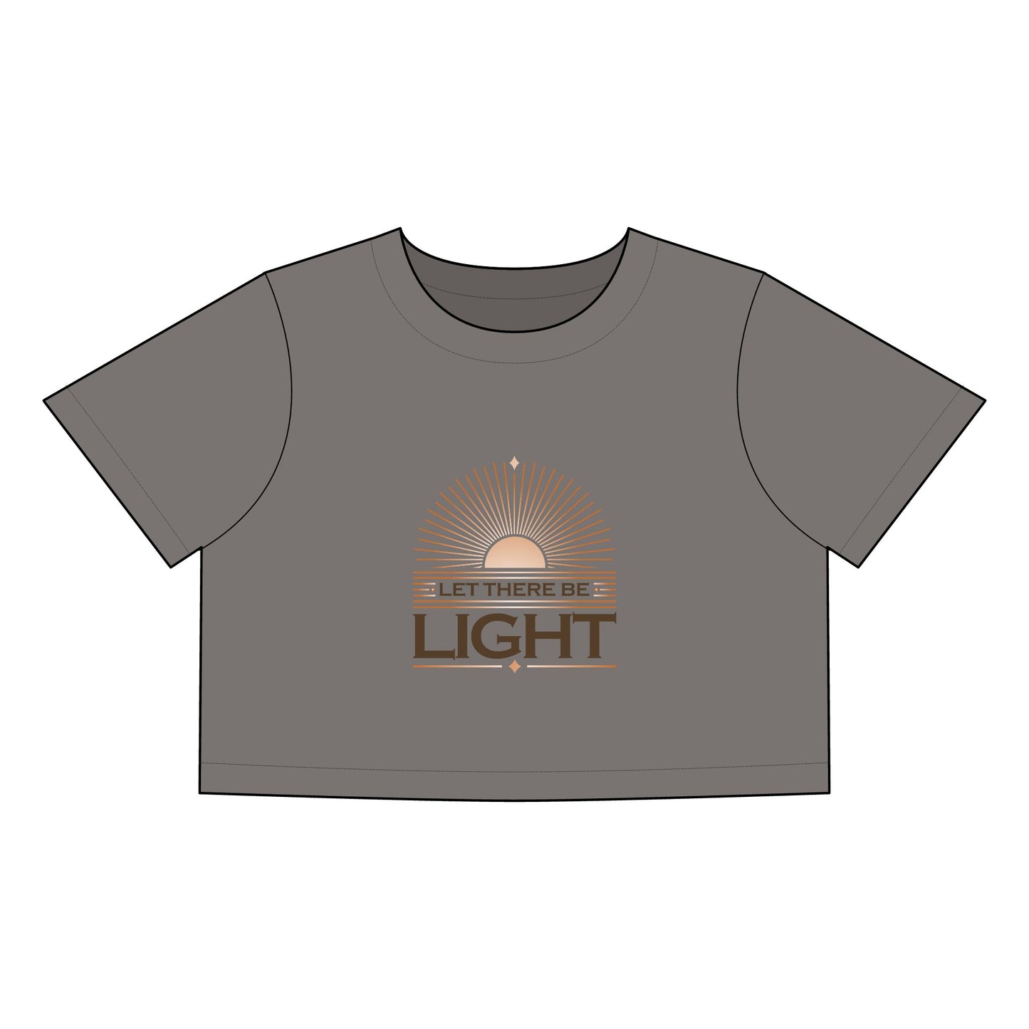 "Let There Be Light" Unisex Faded Crop Tee - The Shield of Light