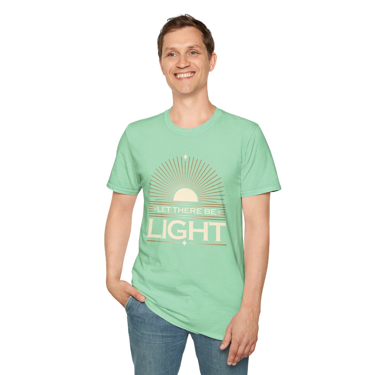 ""Let There Be Light" " Unisex Softstyle T-Shirt - The Shield of Light