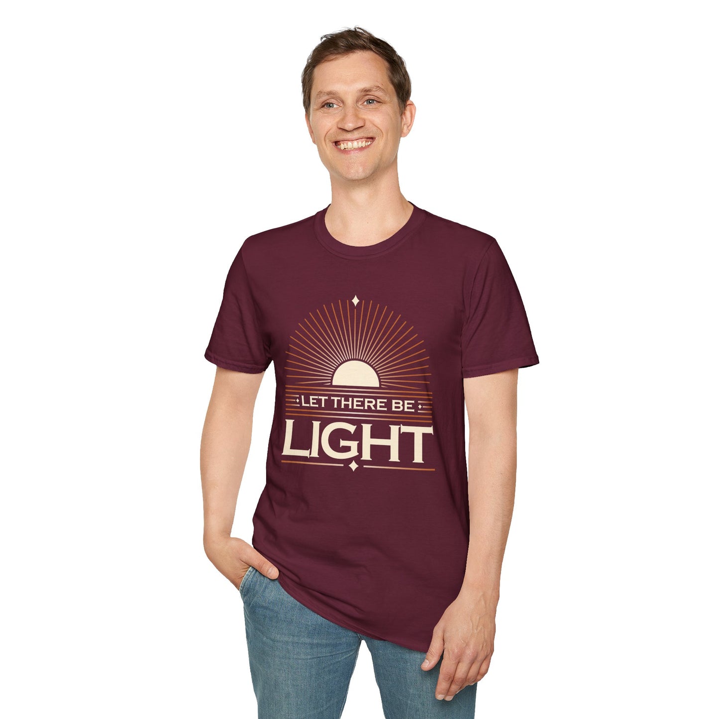 ""Let There Be Light" " Unisex Softstyle T-Shirt - The Shield of Light