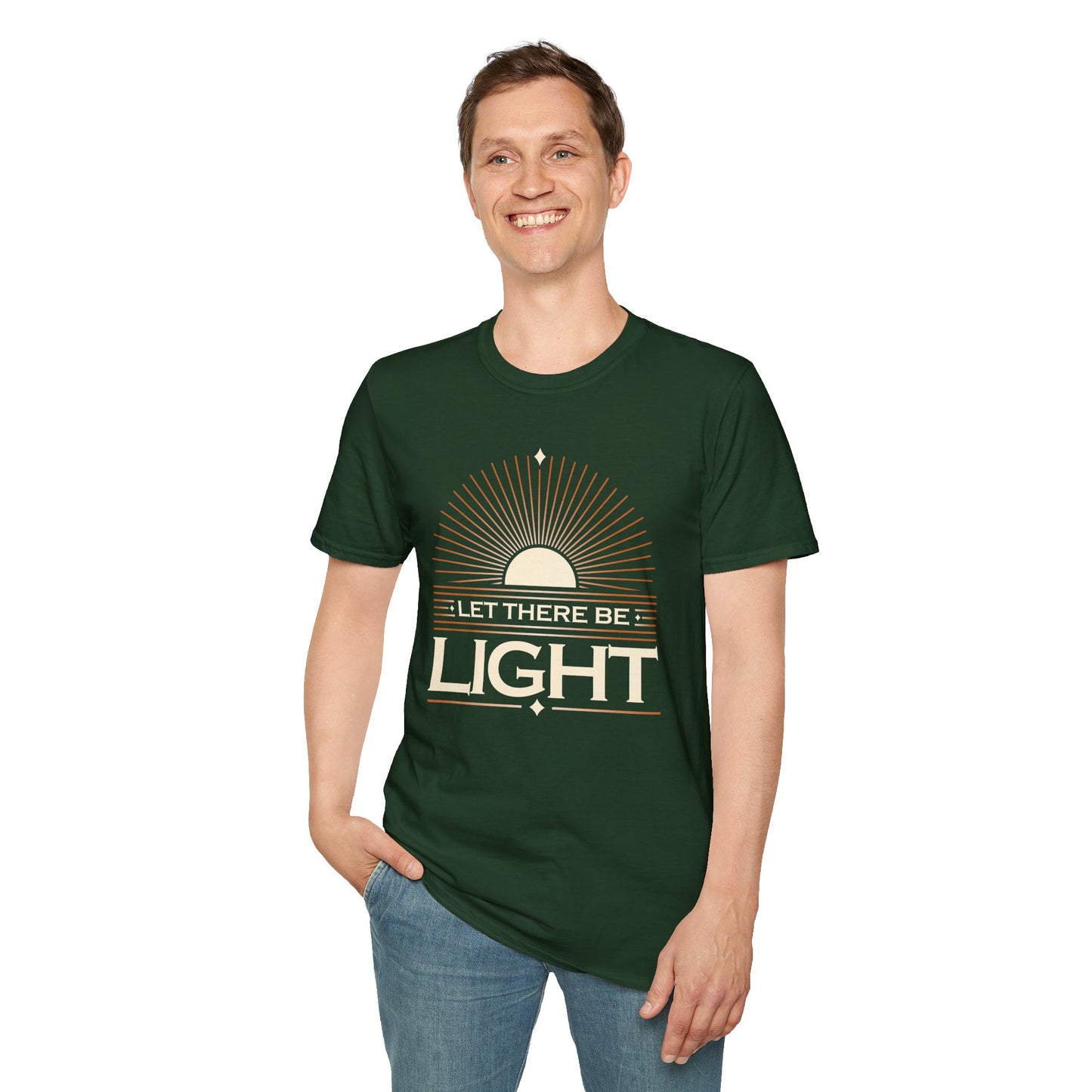 ""Let There Be Light" " Unisex Softstyle T-Shirt - The Shield of Light