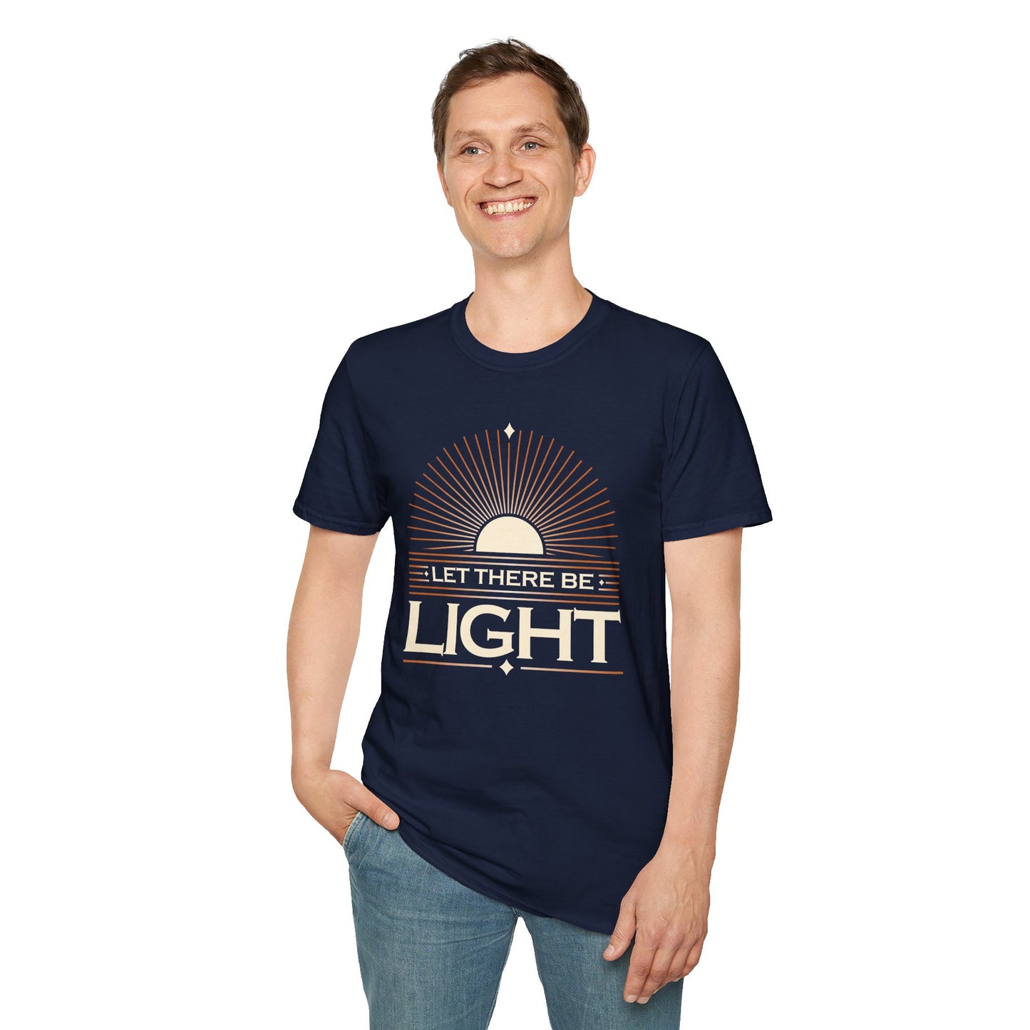 ""Let There Be Light" " Unisex Softstyle T-Shirt - The Shield of Light