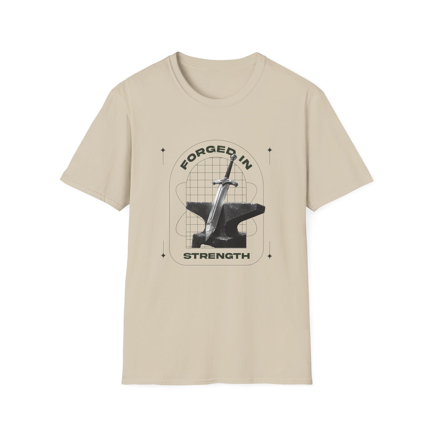 "Forged In Strength" Unisex Softstyle T-Shirt - The Shield of Light