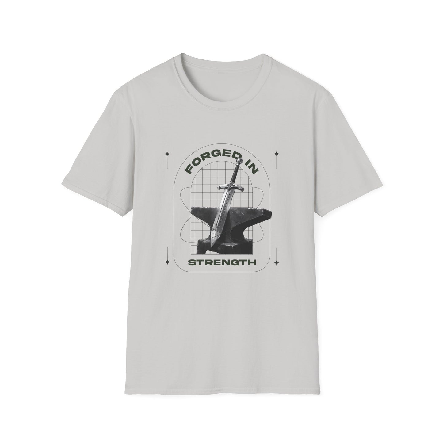 "Forged In Strength" Unisex Softstyle T-Shirt - The Shield of Light
