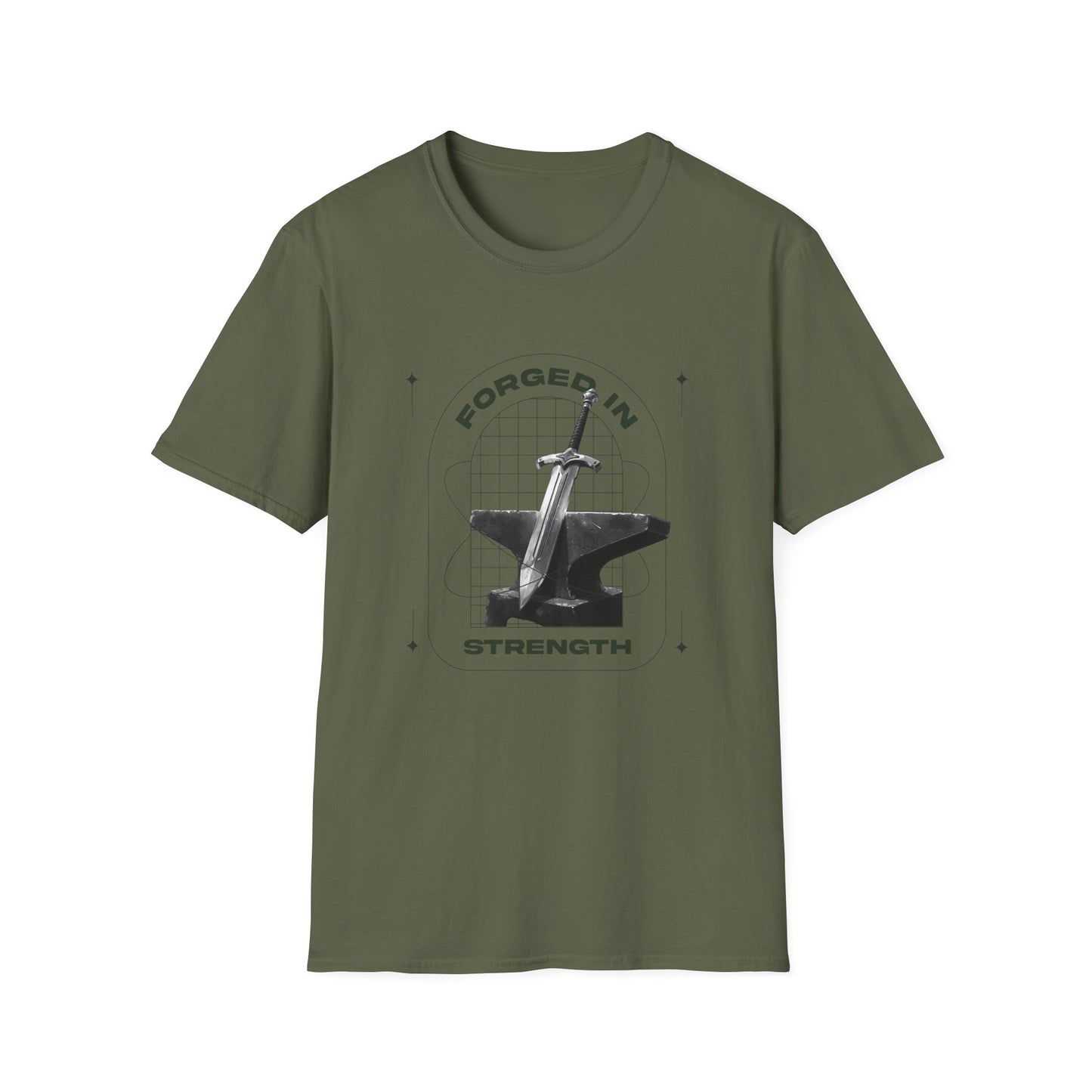 "Forged In Strength" Unisex Softstyle T-Shirt - The Shield of Light